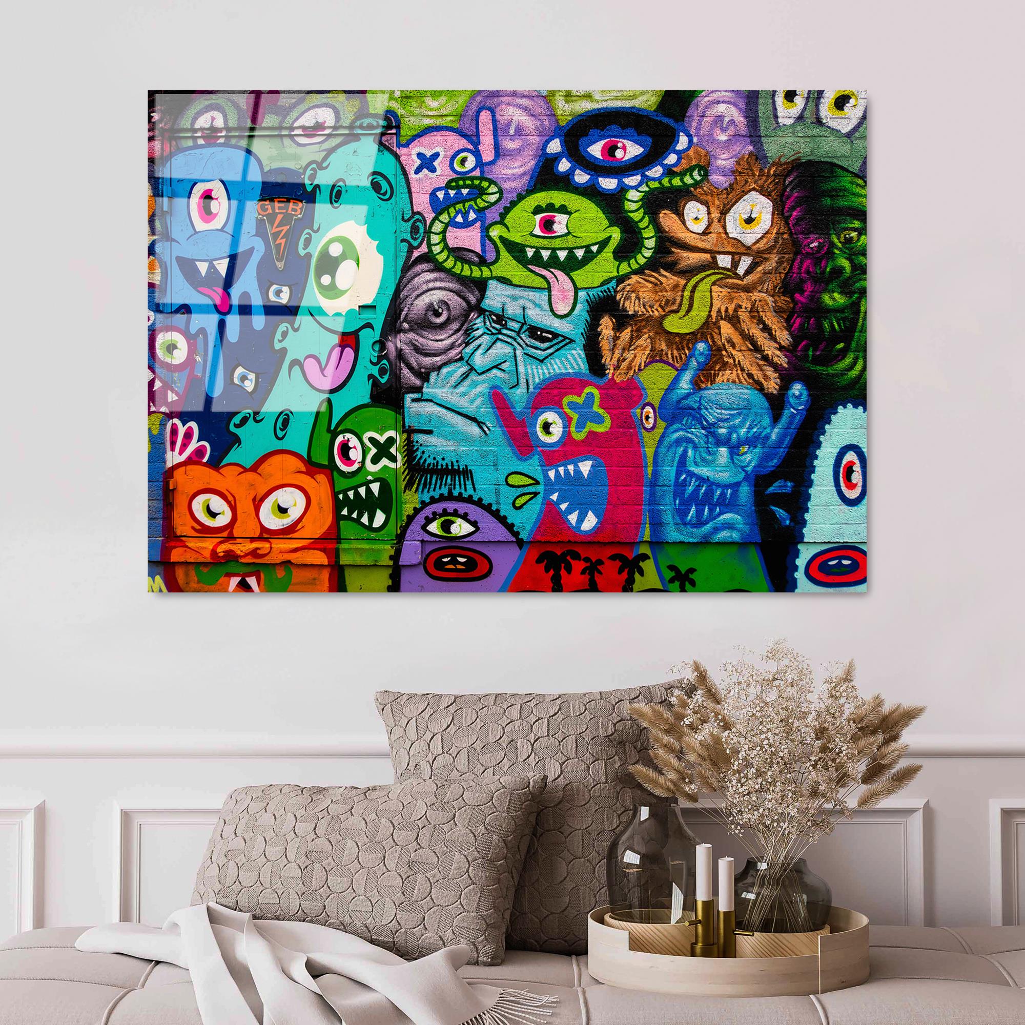 UV-778 Baskılı Cam Dikdörtgen Duvar Tablosu | ByLamp