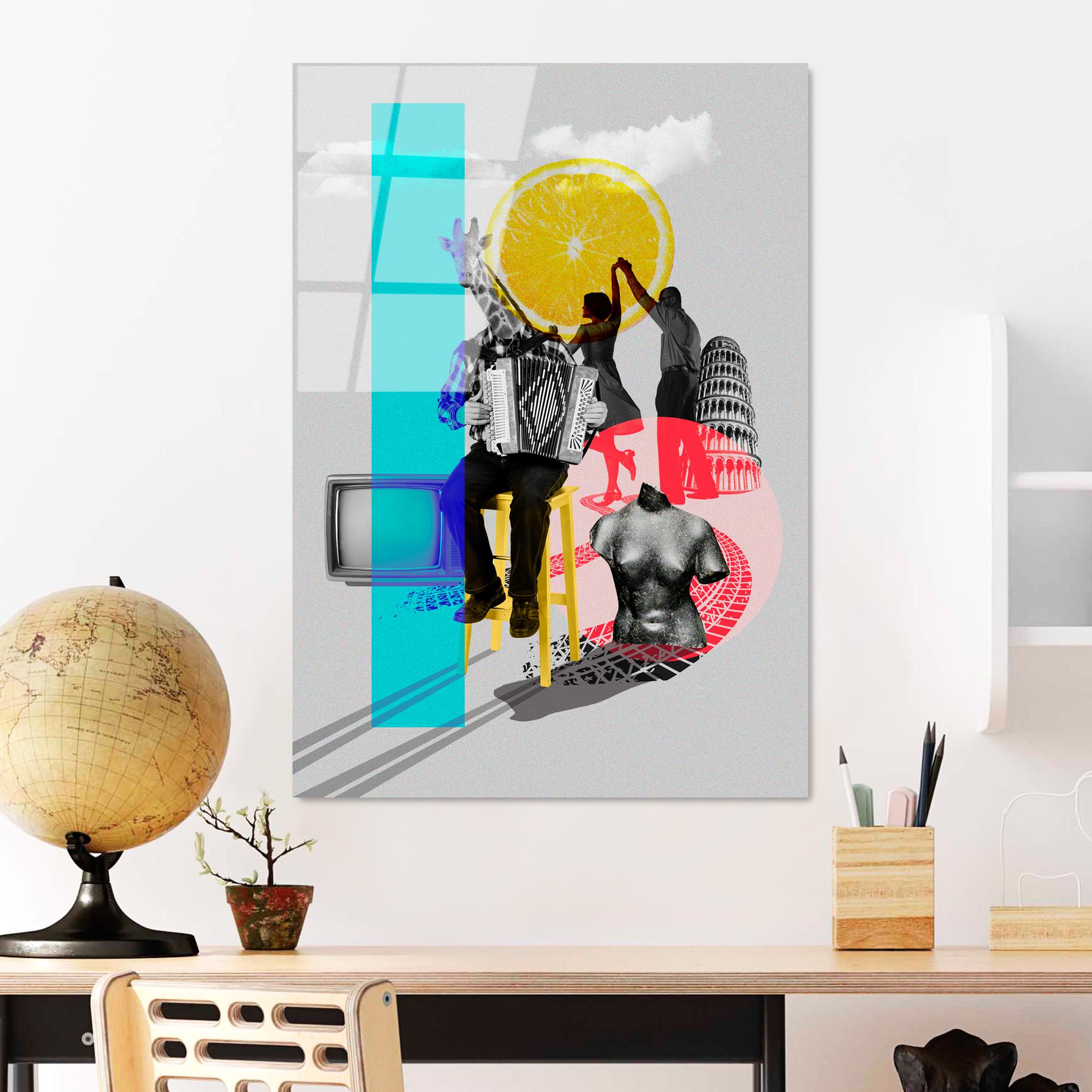 UV-779 Baskılı Cam Dikdörtgen Duvar Tablosu | ByLamp