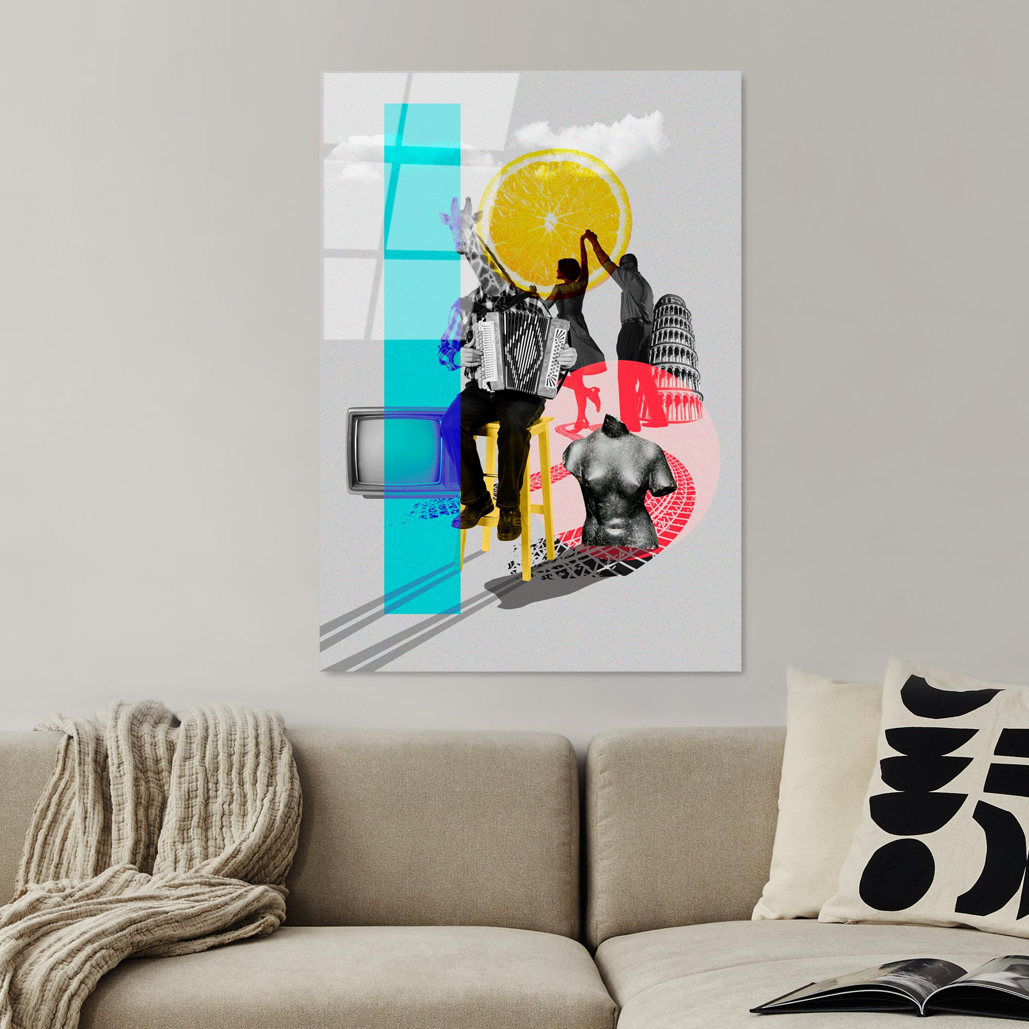 UV-779 Baskılı Cam Dikdörtgen Duvar Tablosu | ByLamp