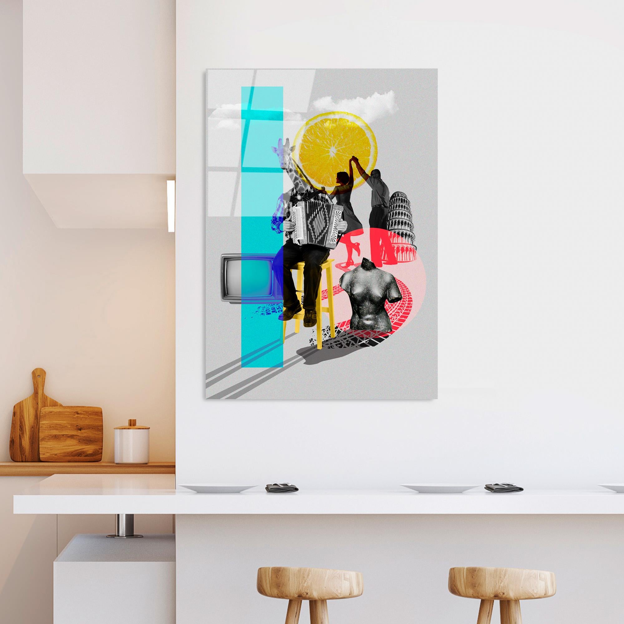 UV-779 Baskılı Cam Dikdörtgen Duvar Tablosu | ByLamp