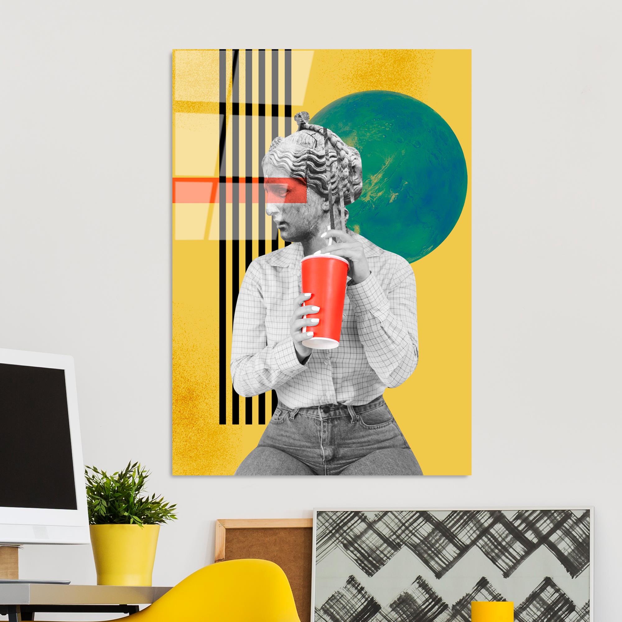 UV-780 Baskılı Cam Dikdörtgen Duvar Tablosu | ByLamp