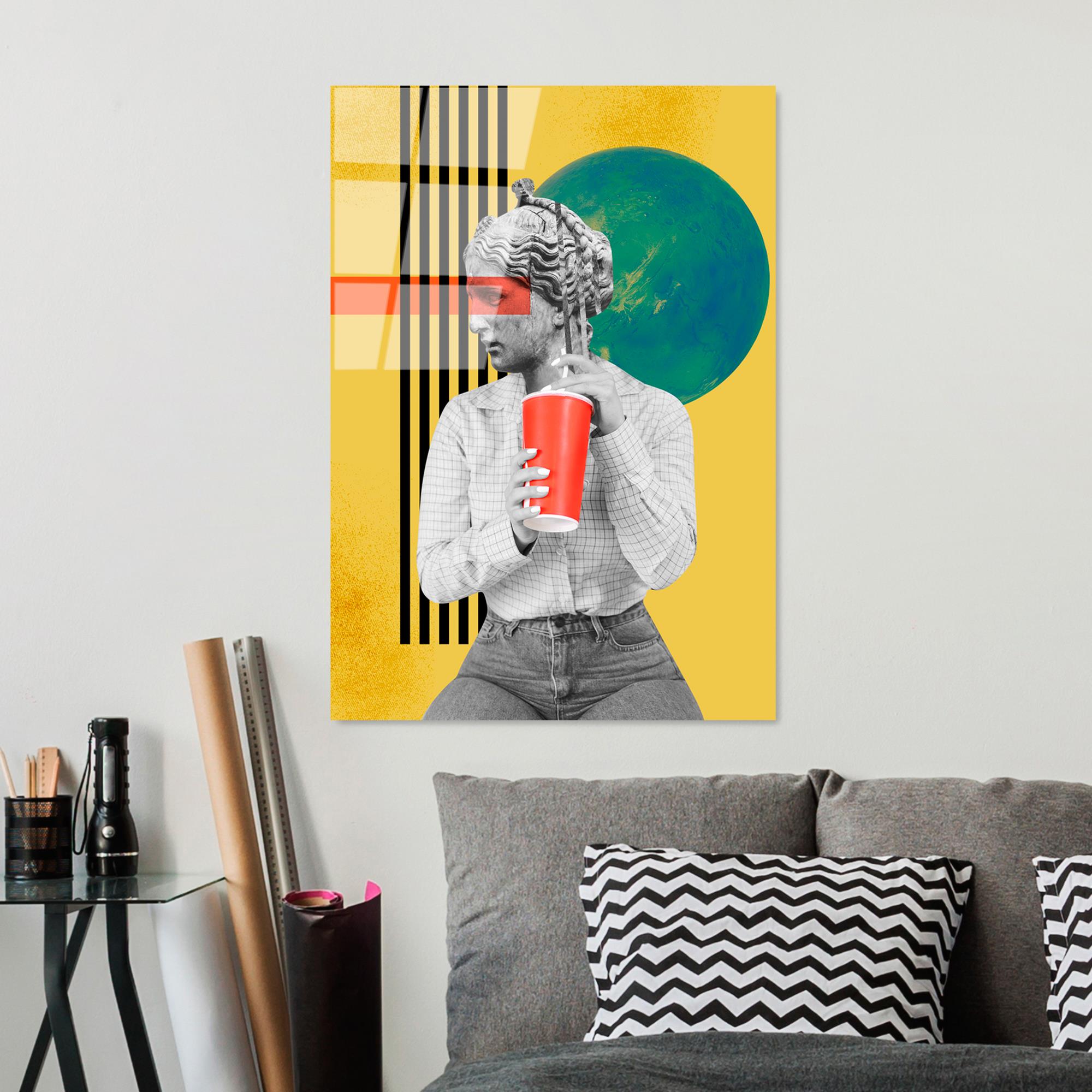 UV-780 Baskılı Cam Dikdörtgen Duvar Tablosu | ByLamp