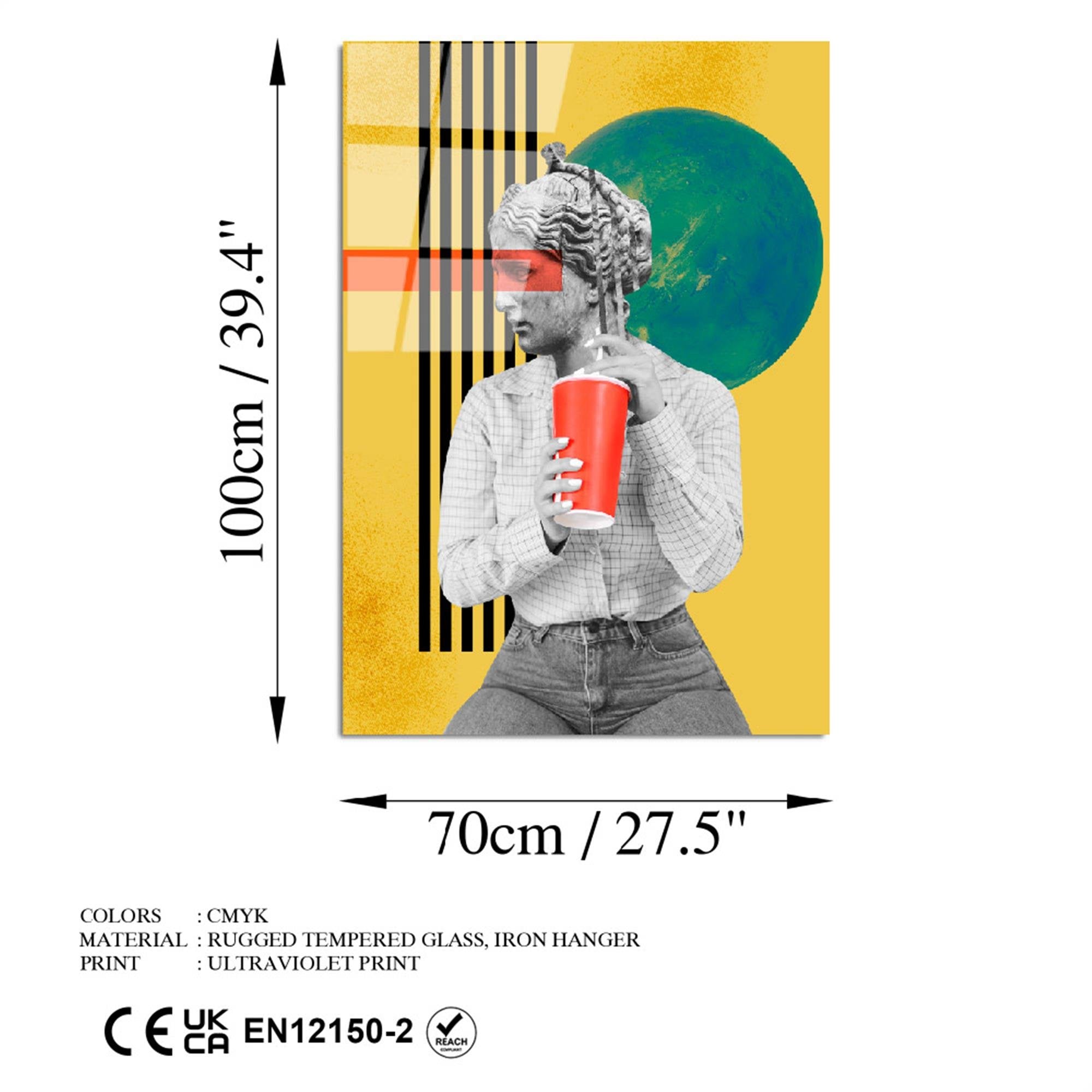 UV-780 Baskılı Cam Dikdörtgen Duvar Tablosu | ByLamp