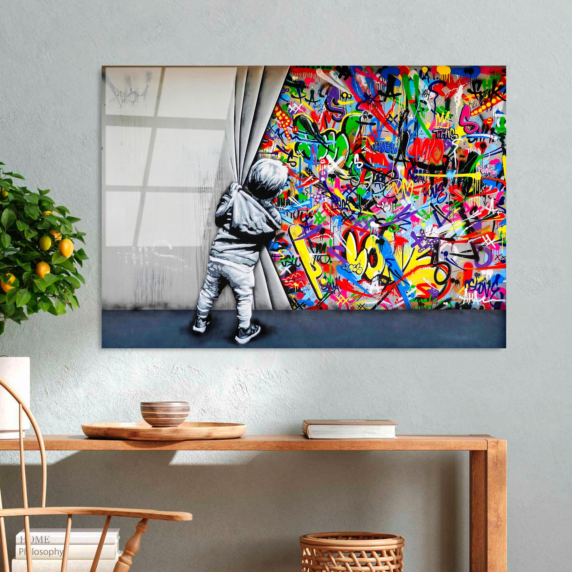 UV-782 Baskılı Cam Dikdörtgen Duvar Tablosu | ByLamp