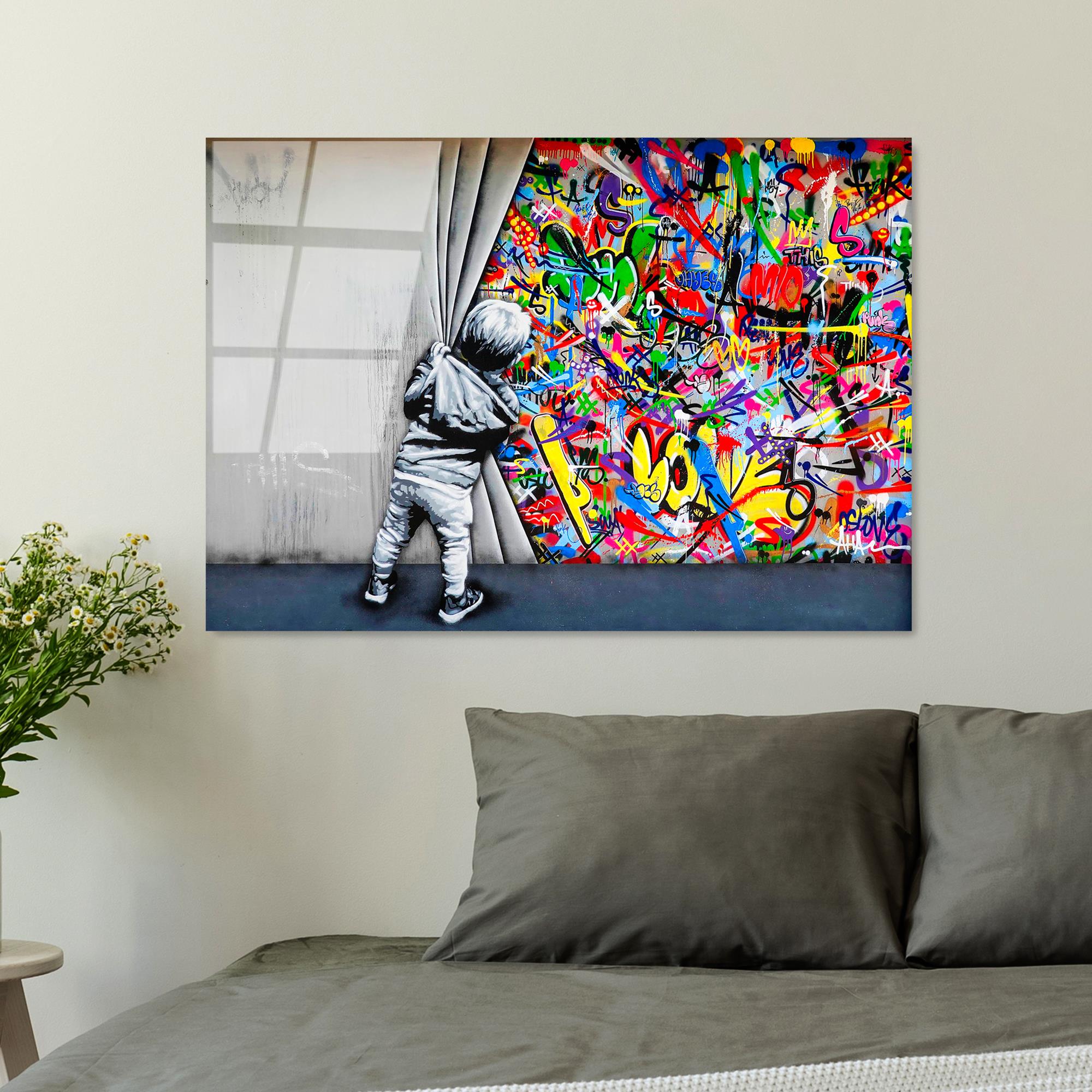 UV-782 Baskılı Cam Dikdörtgen Duvar Tablosu | ByLamp