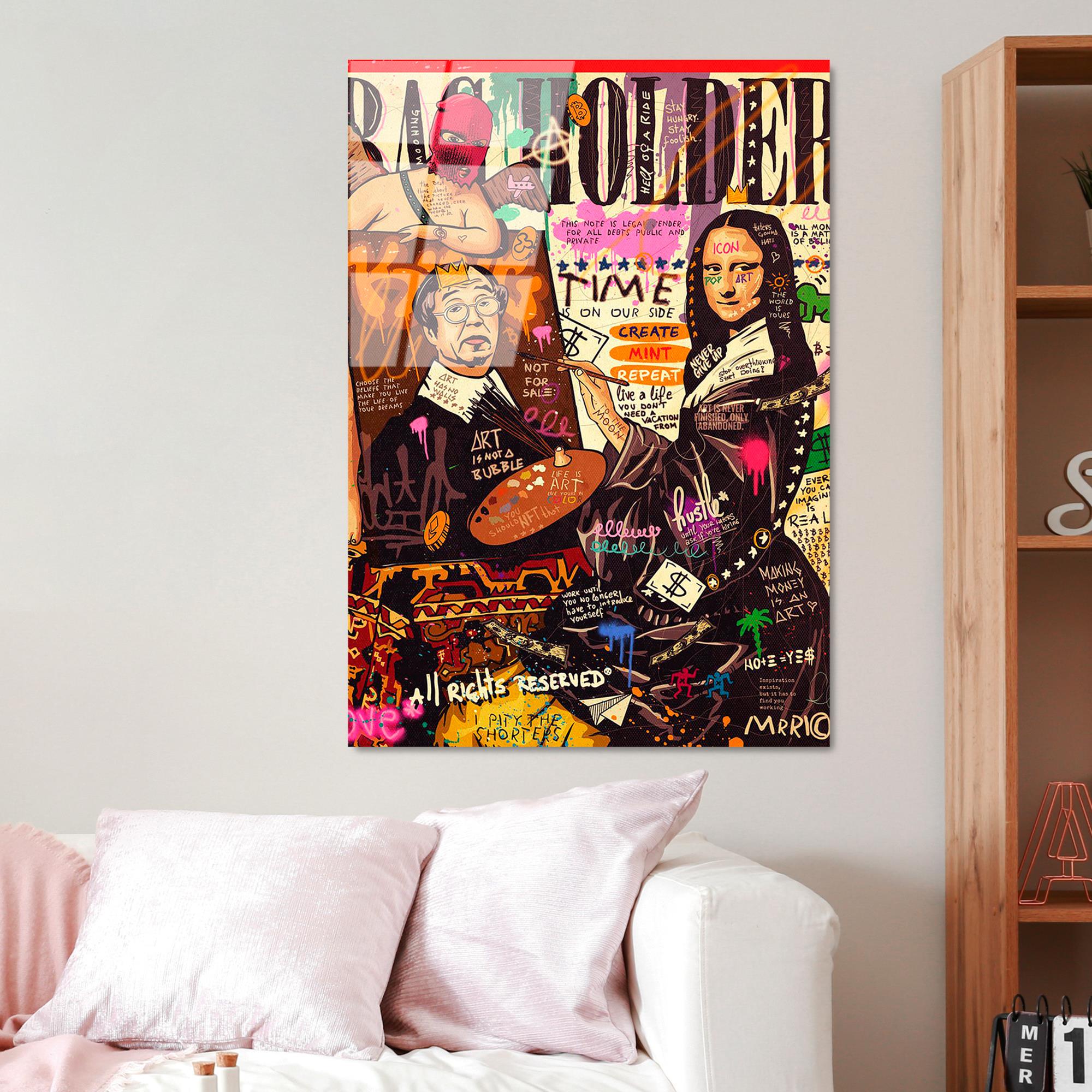 UV-787 Baskılı Cam Dikdörtgen Duvar Tablosu | ByLamp