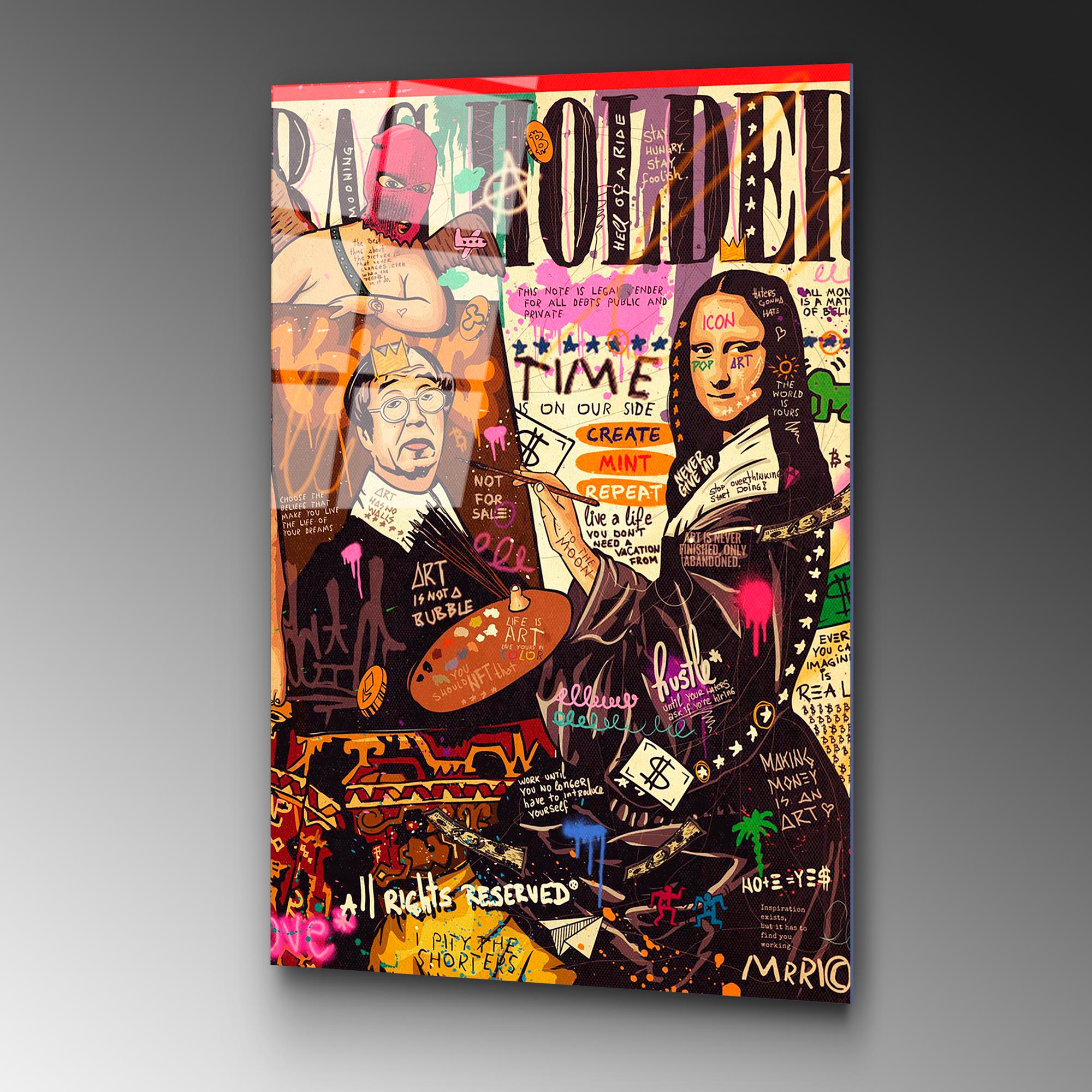 UV-787 Baskılı Cam Dikdörtgen Duvar Tablosu | ByLamp