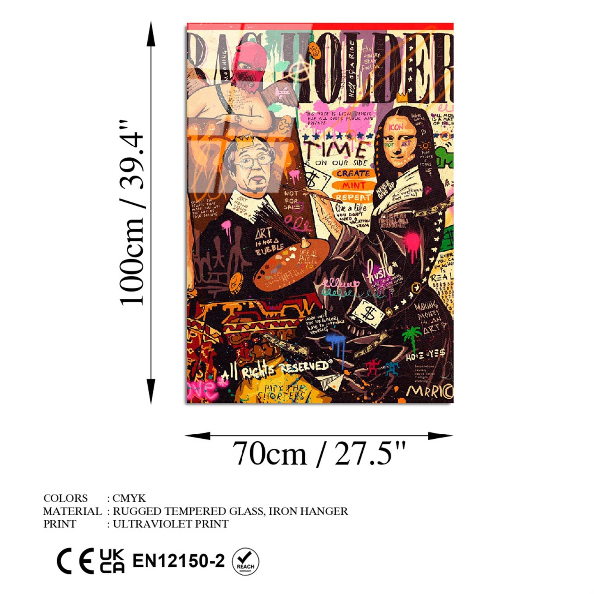 UV-787 Baskılı Cam Dikdörtgen Duvar Tablosu | ByLamp