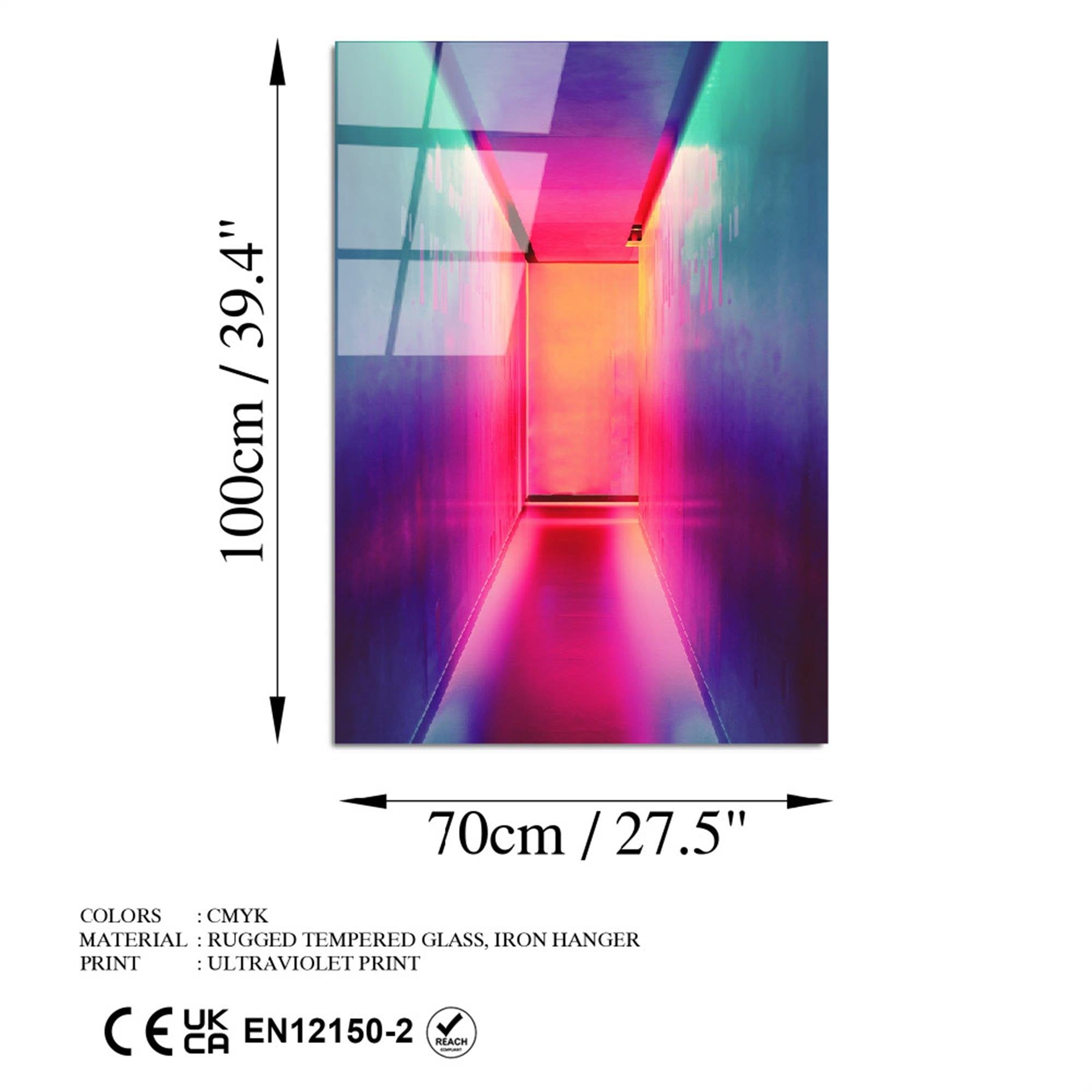 UV-788 Baskılı Cam Dikdörtgen Duvar Tablosu | ByLamp