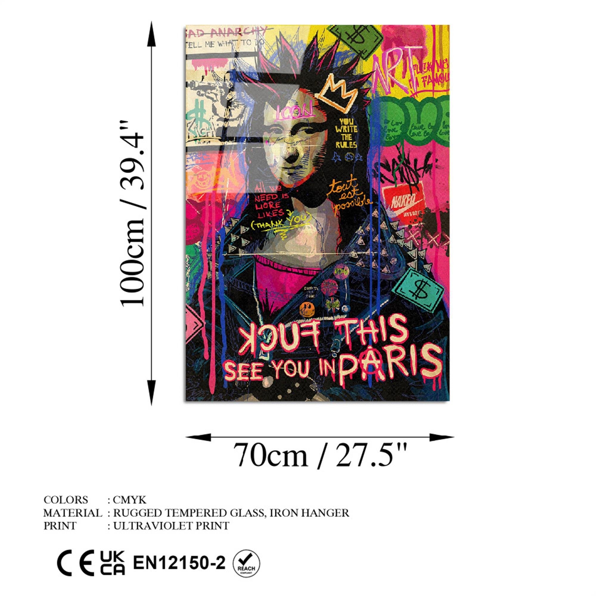 UV-789 Baskılı Cam Dikdörtgen Duvar Tablosu | ByLamp