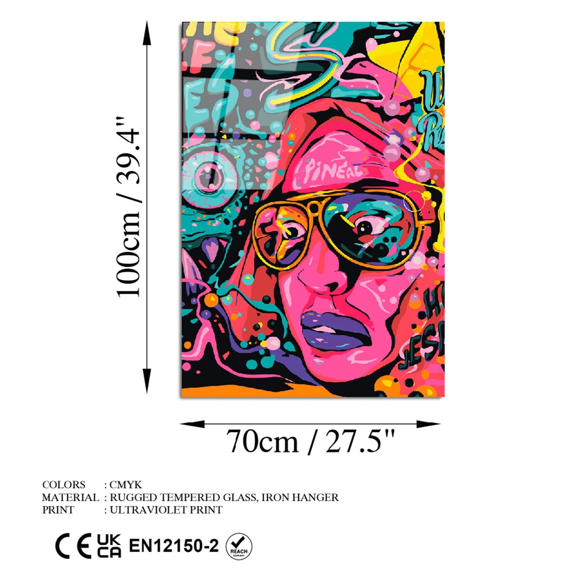 UV-790 Baskılı Cam Dikdörtgen Duvar Tablosu | ByLamp