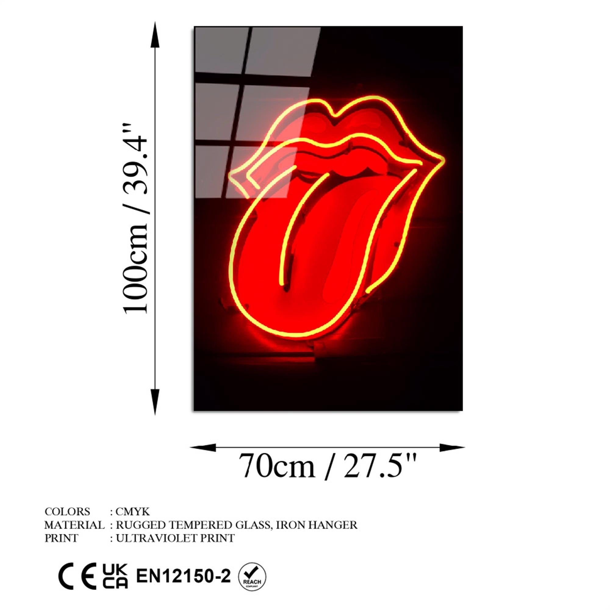 UV-796 Baskılı Cam Dikdörtgen Duvar Tablosu | ByLamp