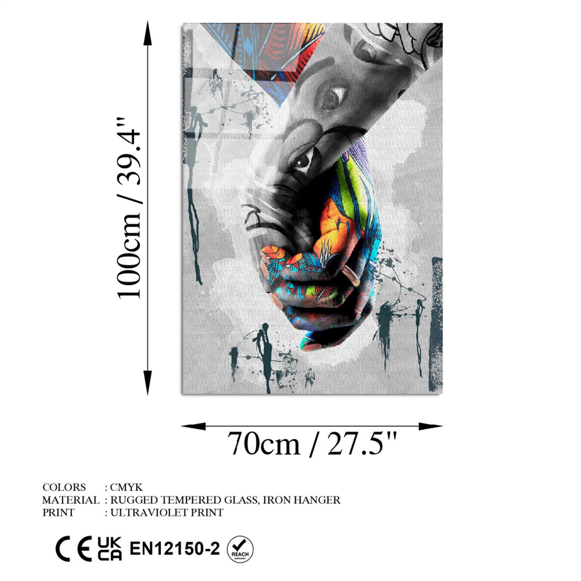 UV-799 Baskılı Cam Dikdörtgen Duvar Tablosu | ByLamp