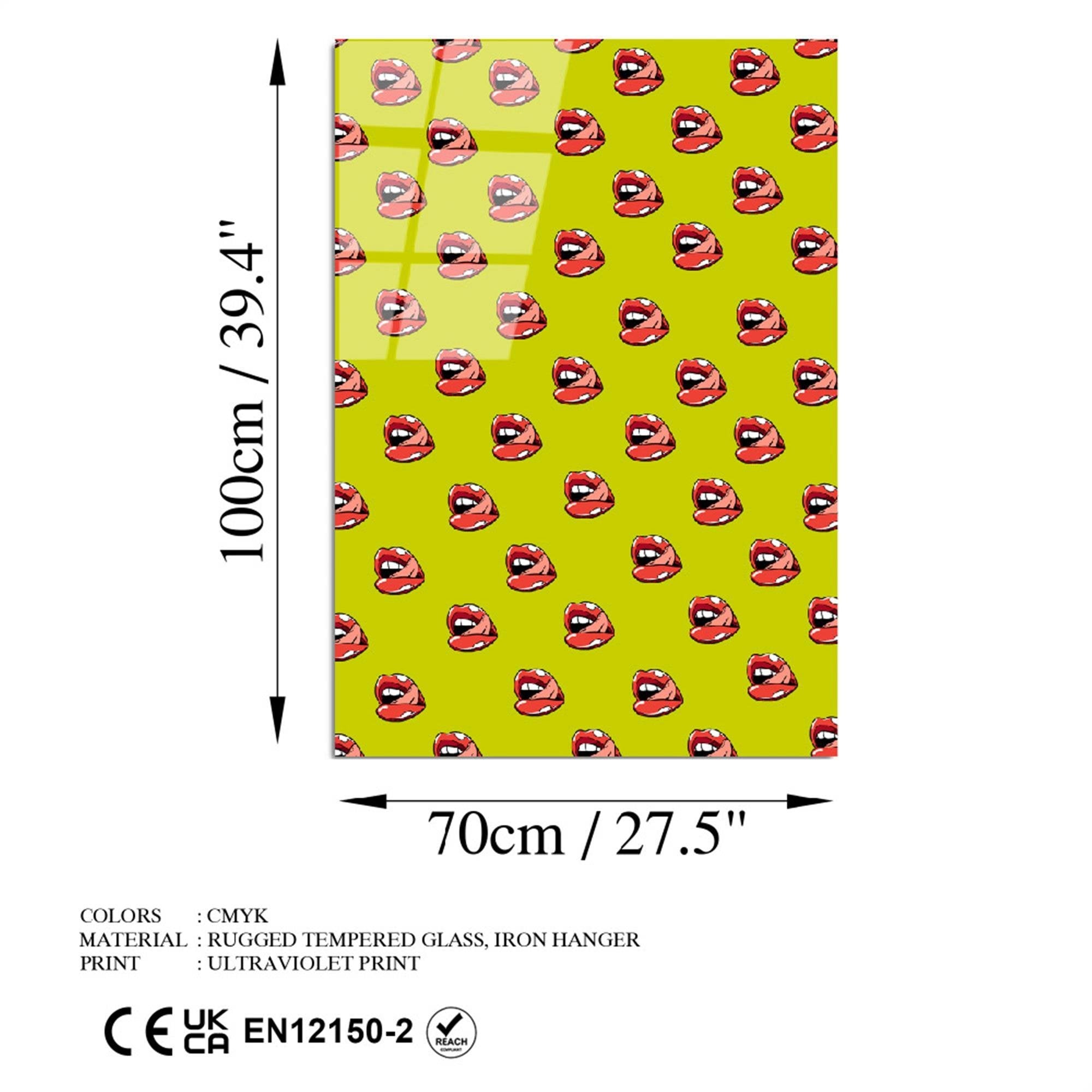 UV-801 Baskılı Cam Dikdörtgen Duvar Tablosu | ByLamp