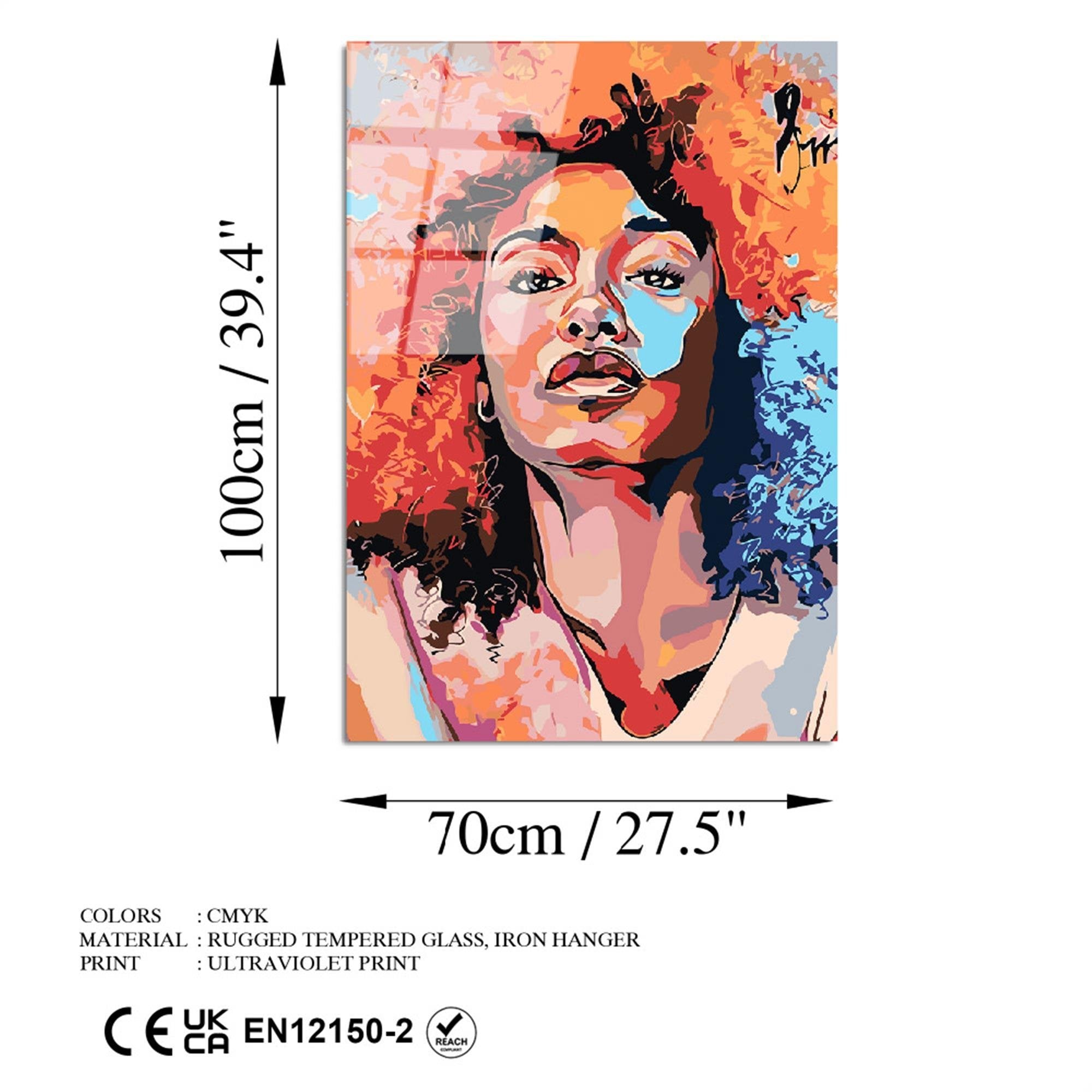 UV-803 Baskılı Cam Dikdörtgen Duvar Tablosu | ByLamp