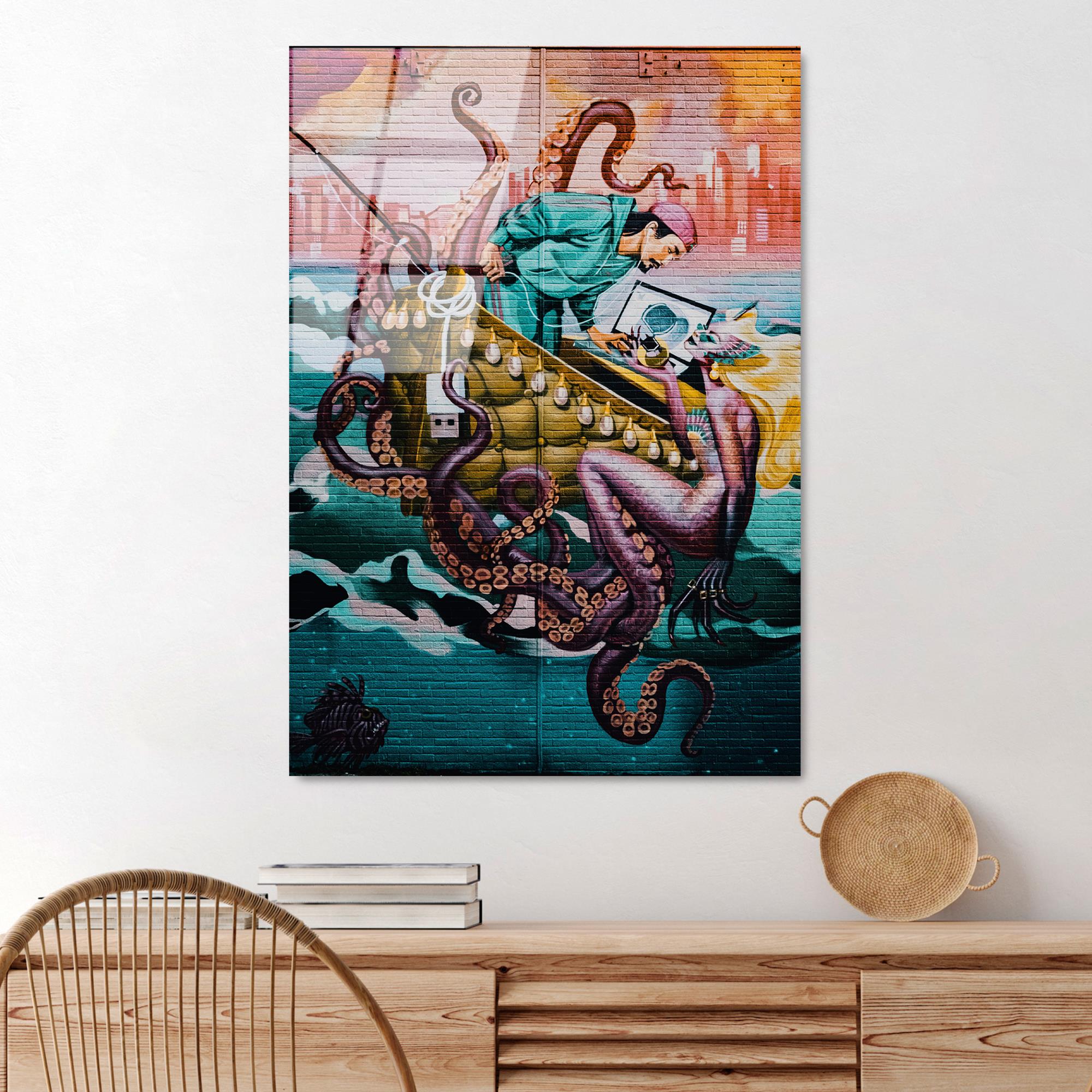 UV-804 Baskılı Cam Dikdörtgen Duvar Tablosu | ByLamp