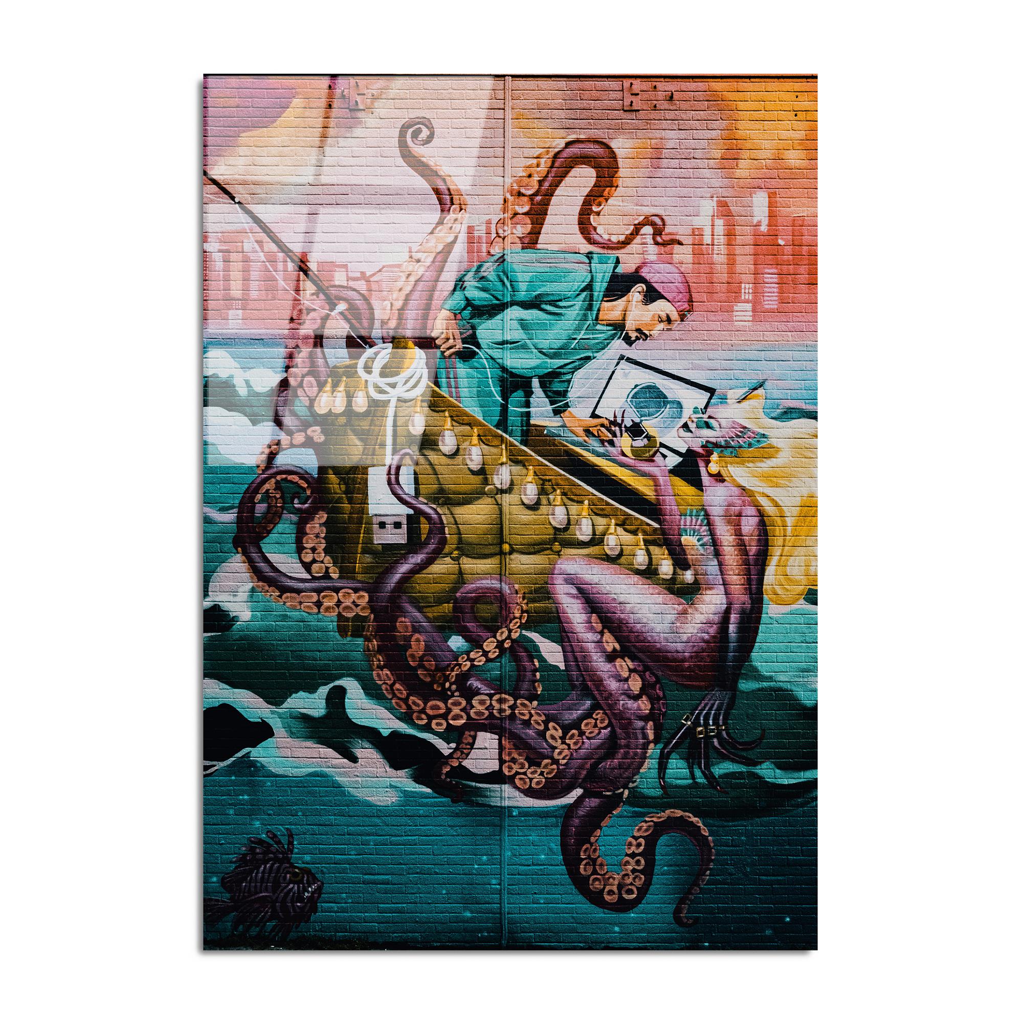 UV-804 Baskılı Cam Dikdörtgen Duvar Tablosu | ByLamp