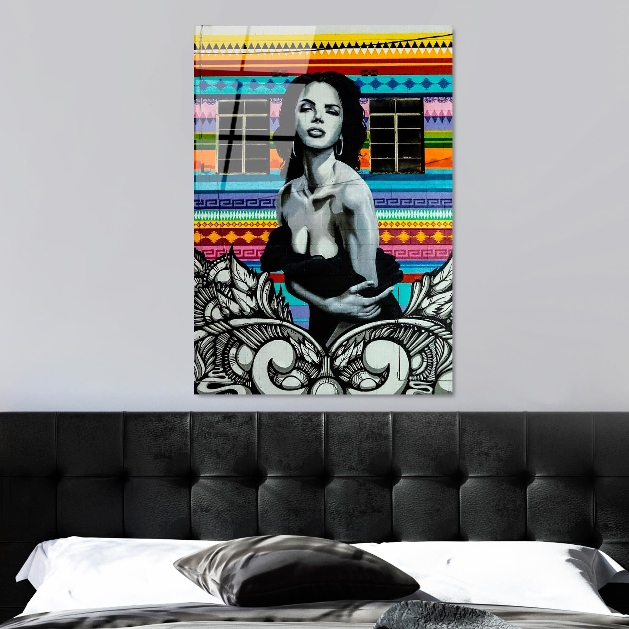 UV-807 Baskılı Cam Dikdörtgen Duvar Tablosu | ByLamp