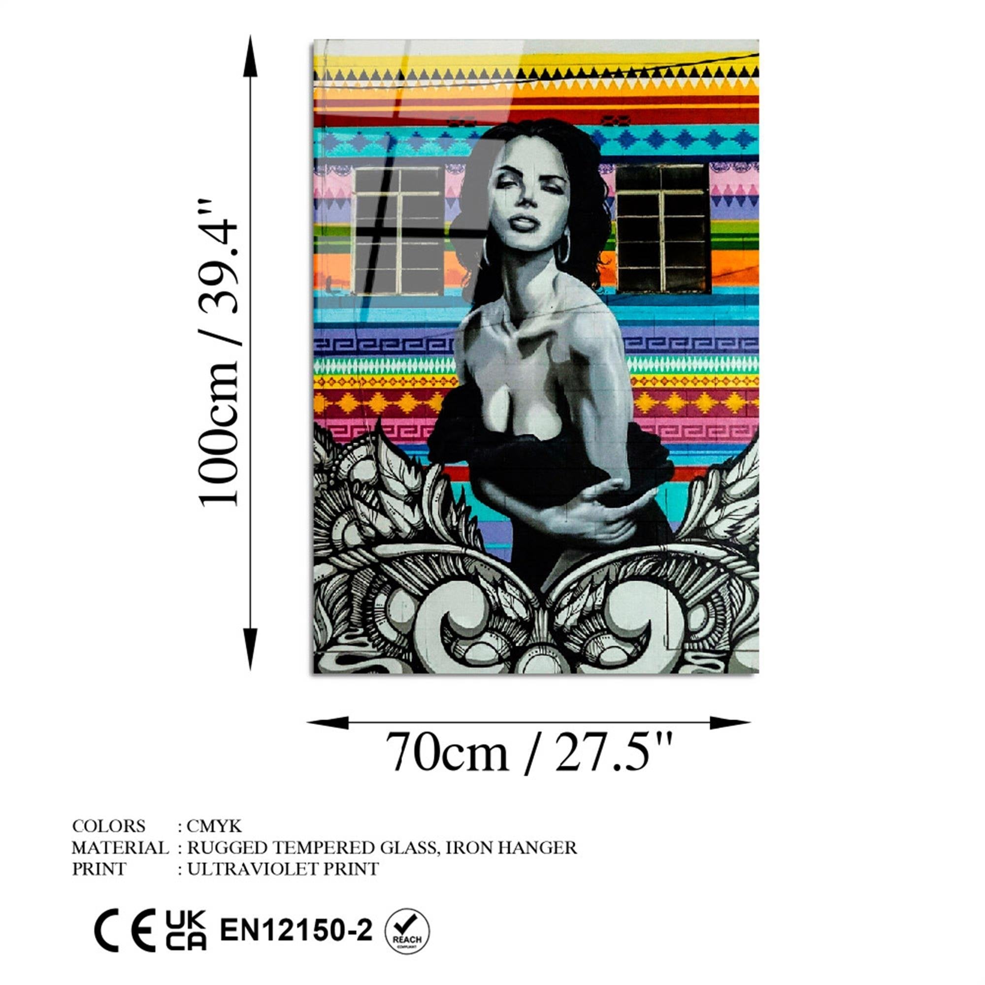 UV-807 Baskılı Cam Dikdörtgen Duvar Tablosu | ByLamp