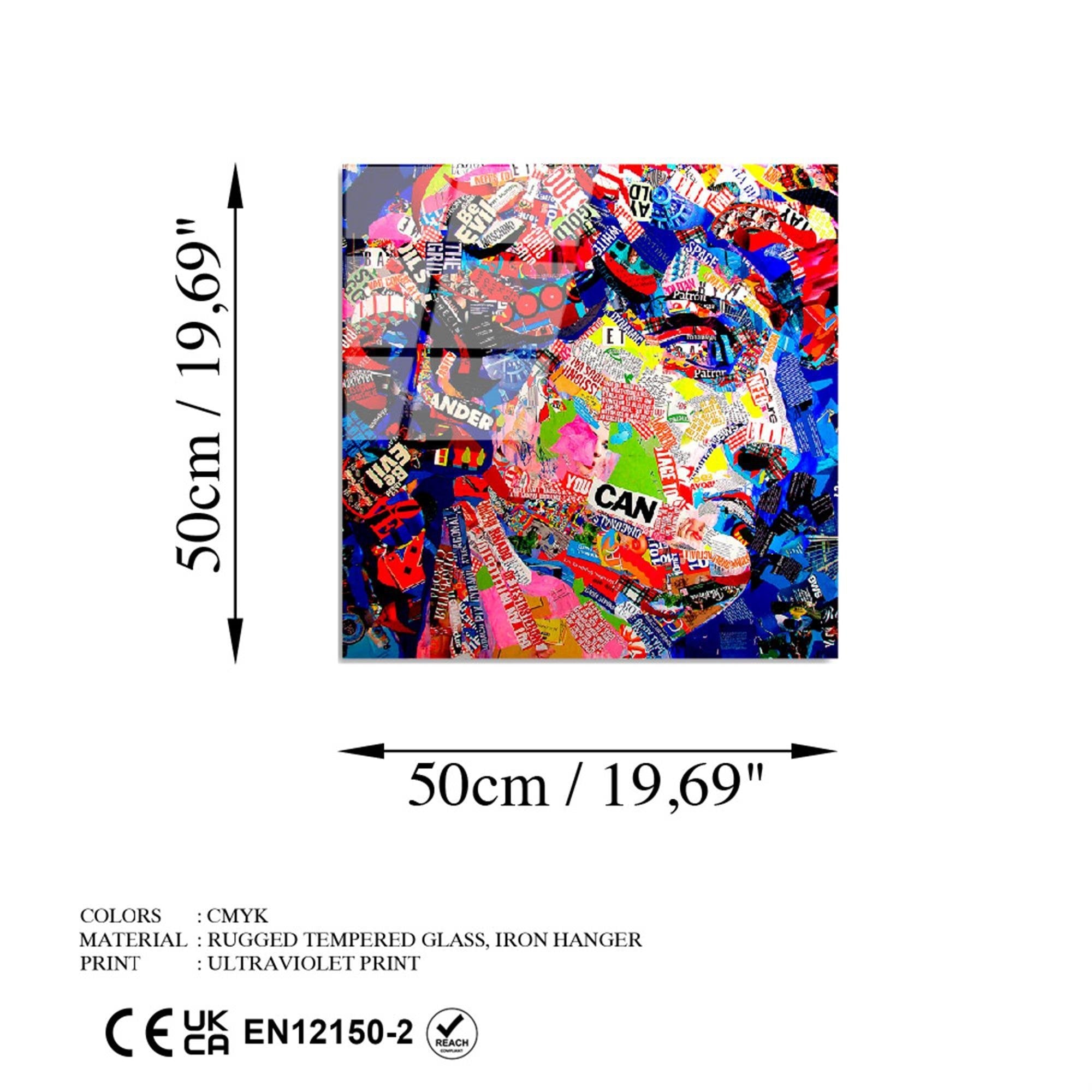 UV-813 Baskılı Cam Kare Duvar Tablosu | ByLamp