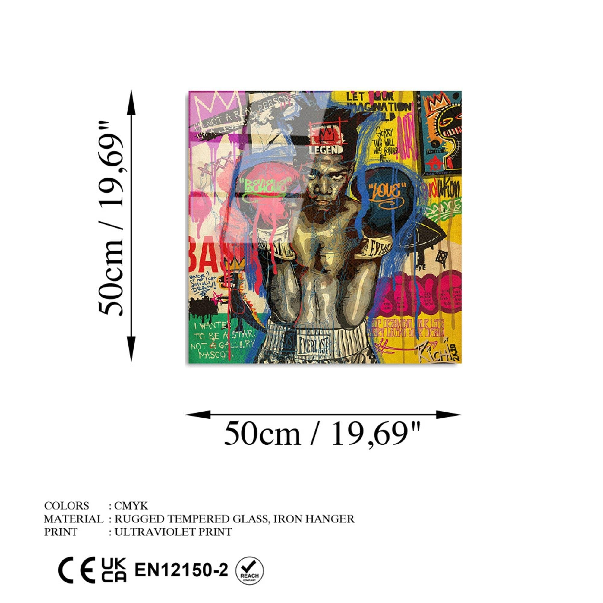 UV-815 Baskılı Cam Kare Duvar Tablosu | ByLamp