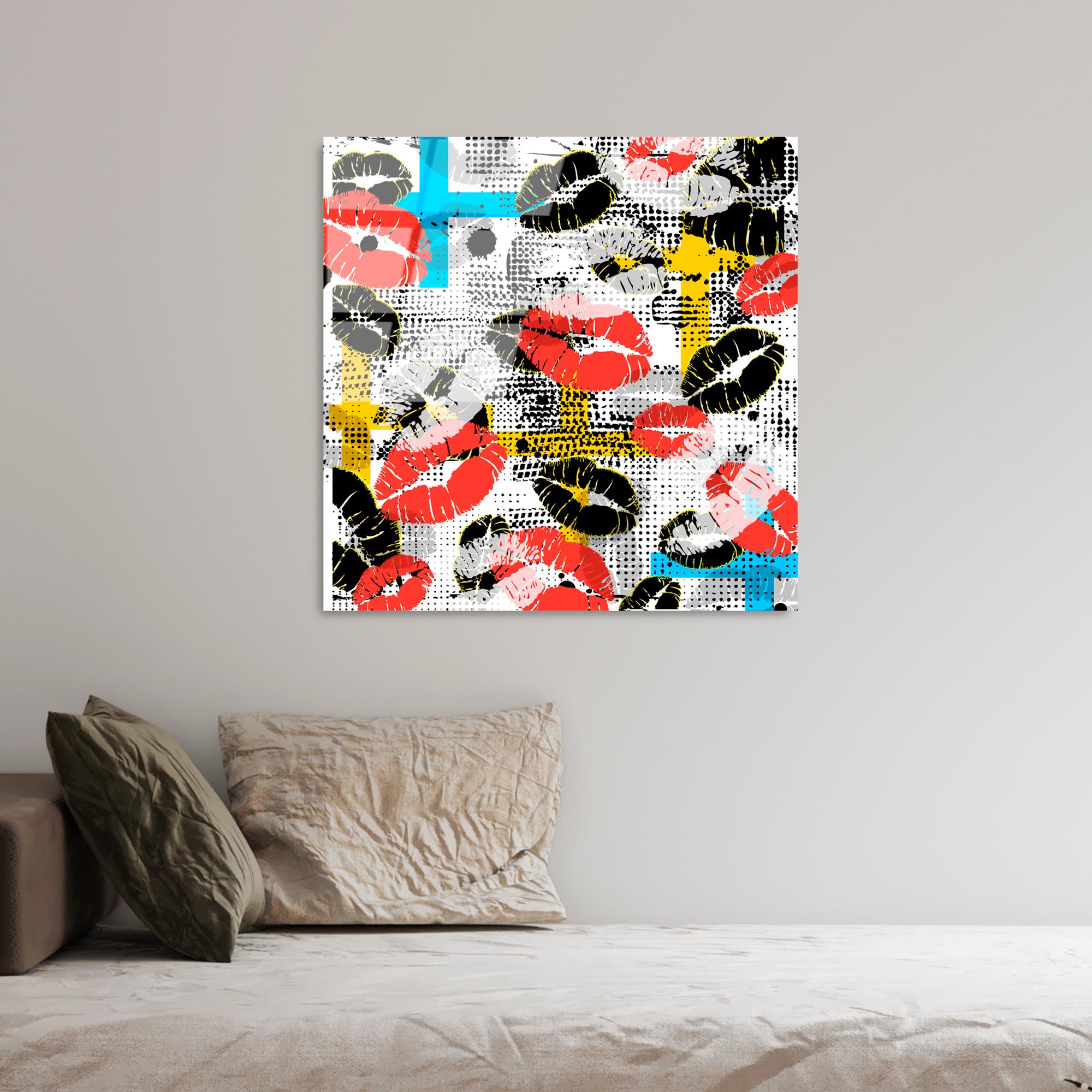 UV-818 Baskılı Cam Kare Duvar Tablosu | ByLamp