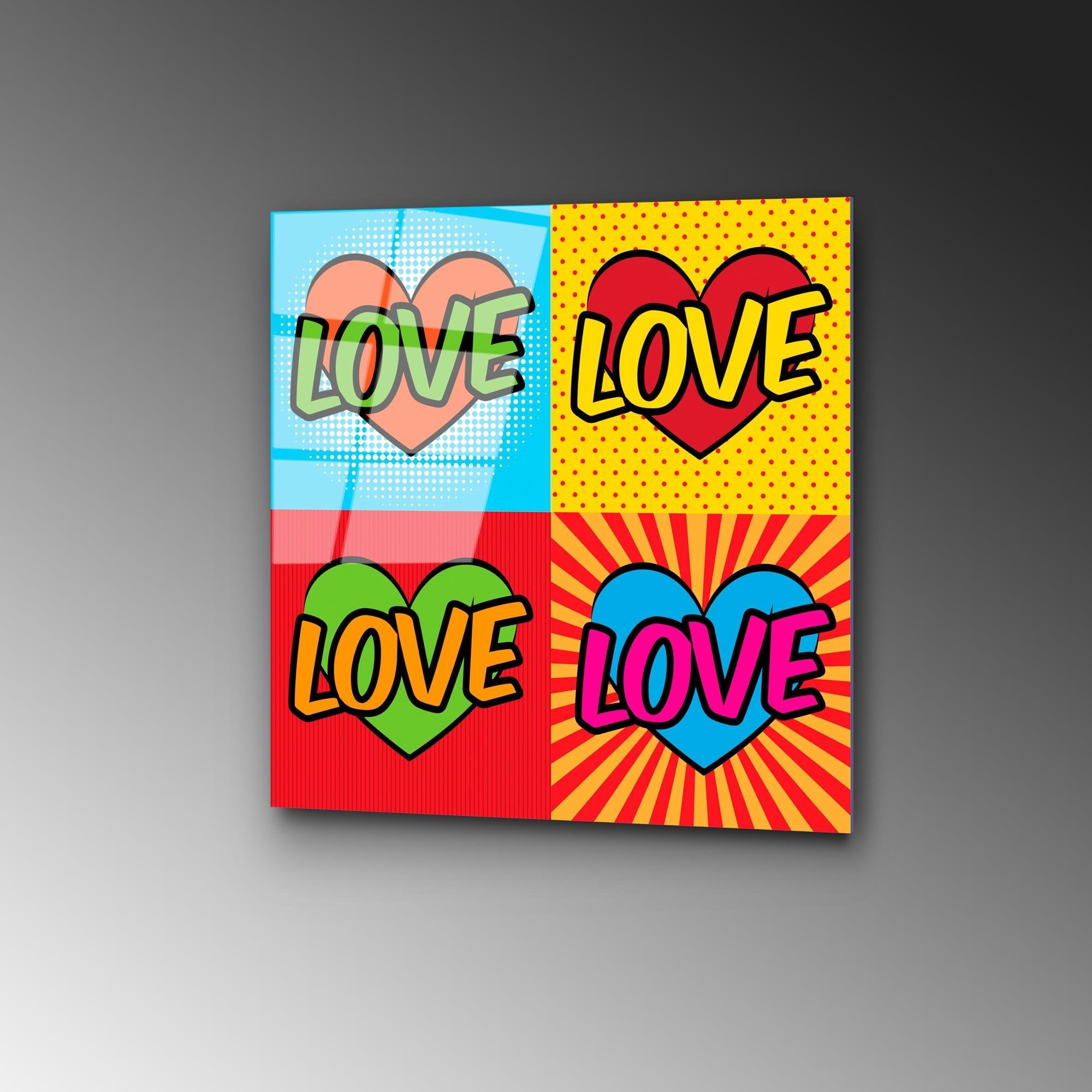 UV-819 Baskılı Cam Kare Duvar Tablosu | ByLamp