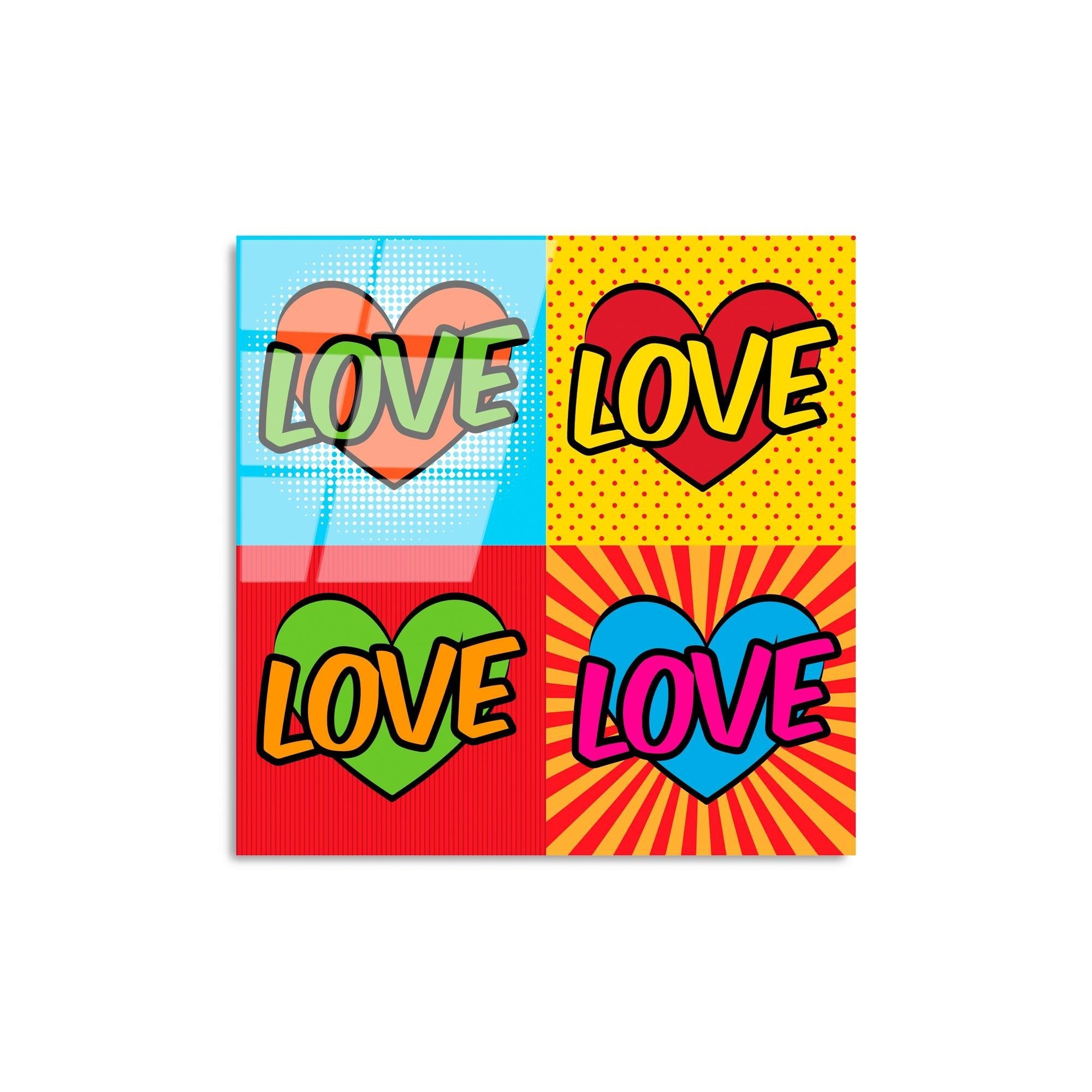 UV-819 Baskılı Cam Kare Duvar Tablosu | ByLamp