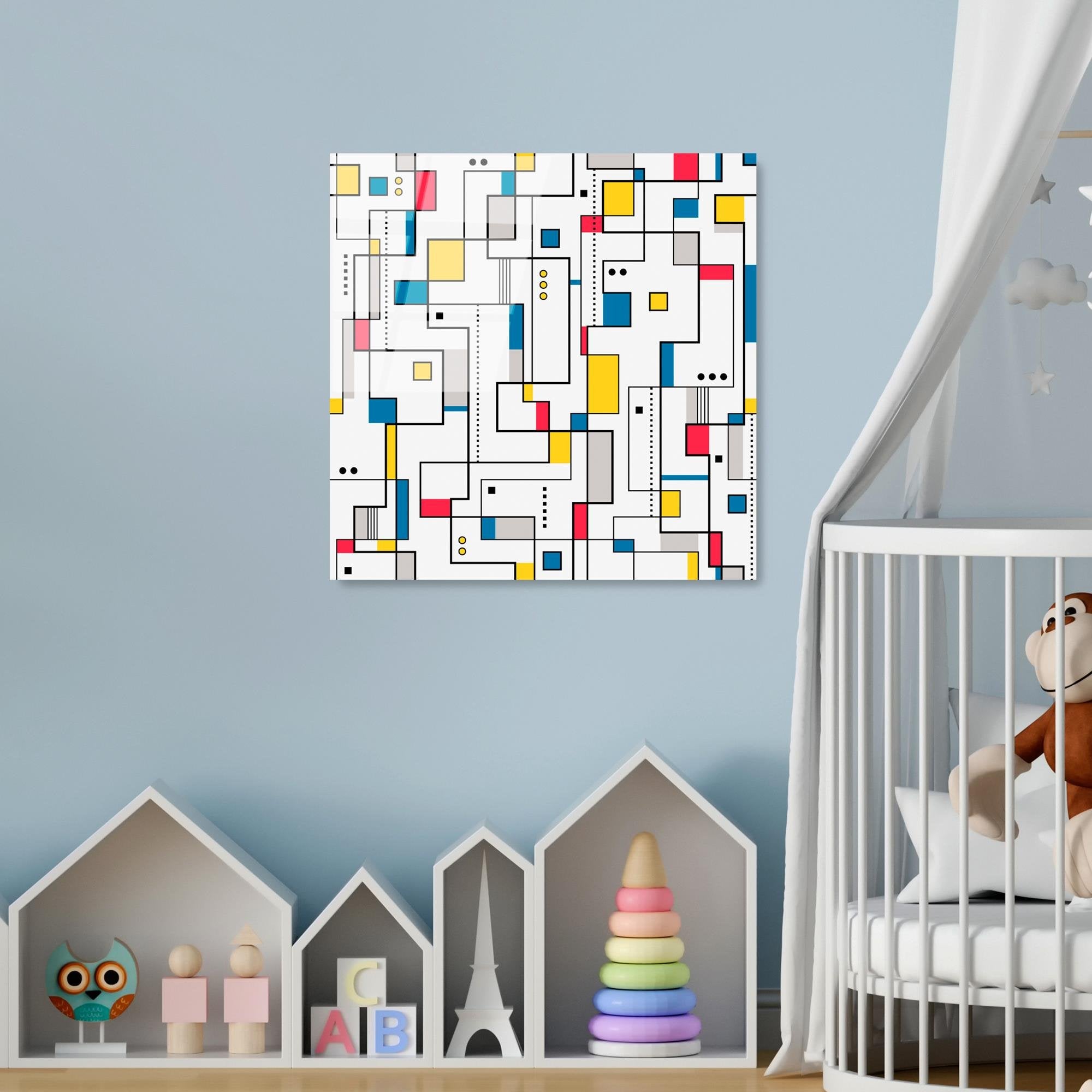 UV-820 Baskılı Cam Kare Duvar Tablosu | ByLamp