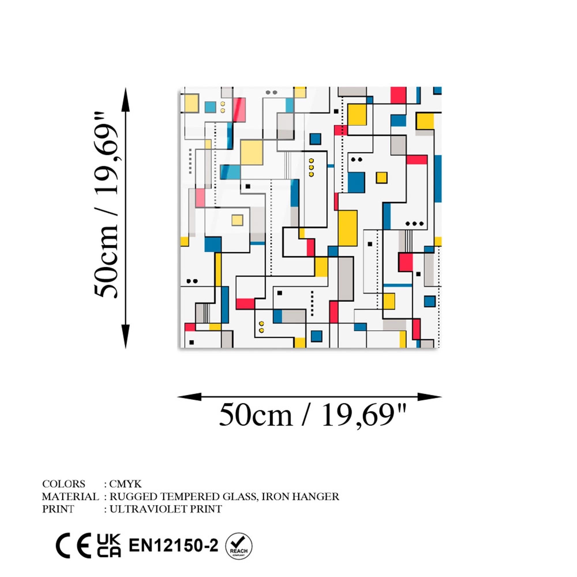 UV-820 Baskılı Cam Kare Duvar Tablosu | ByLamp