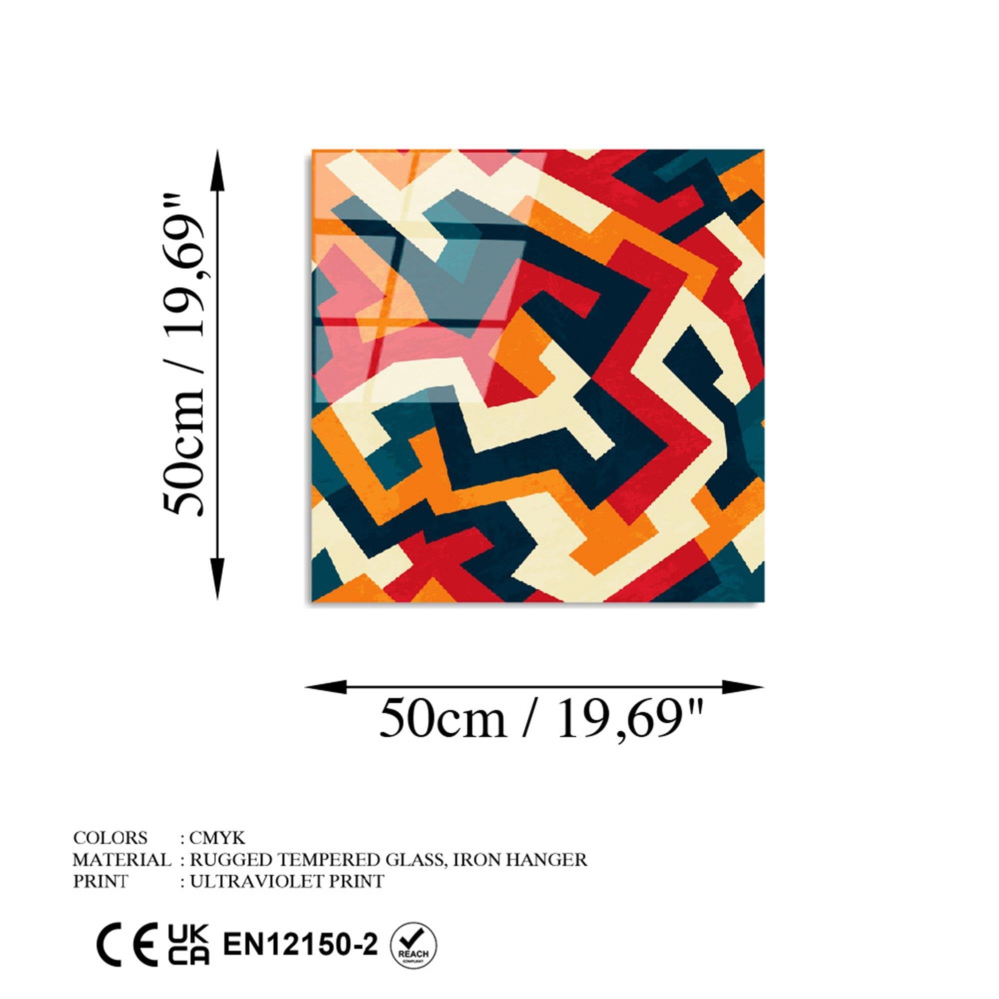 UV-821 Baskılı Cam Kare Duvar Tablosu | ByLamp