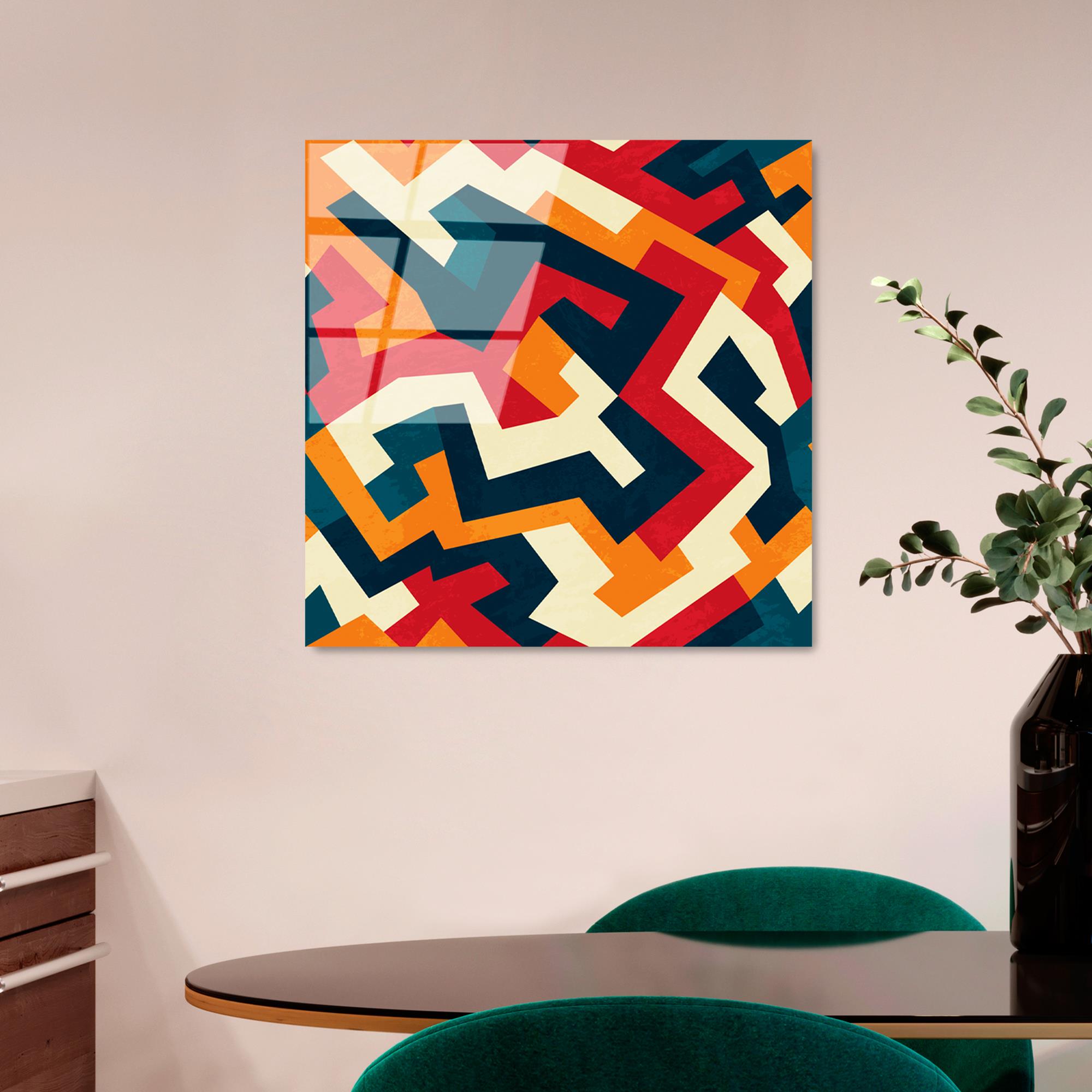 UV-821 Baskılı Cam Kare Duvar Tablosu | ByLamp