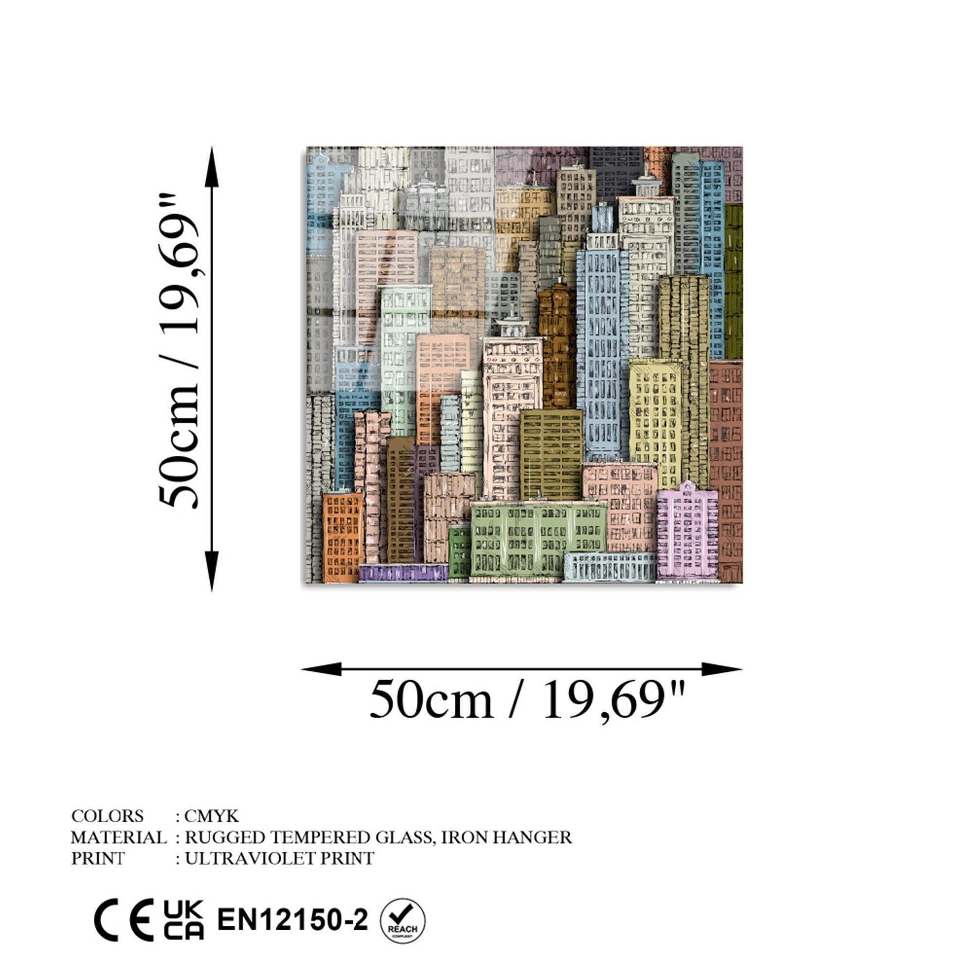 UV-826 Baskılı Cam Kare Duvar Tablosu | ByLamp