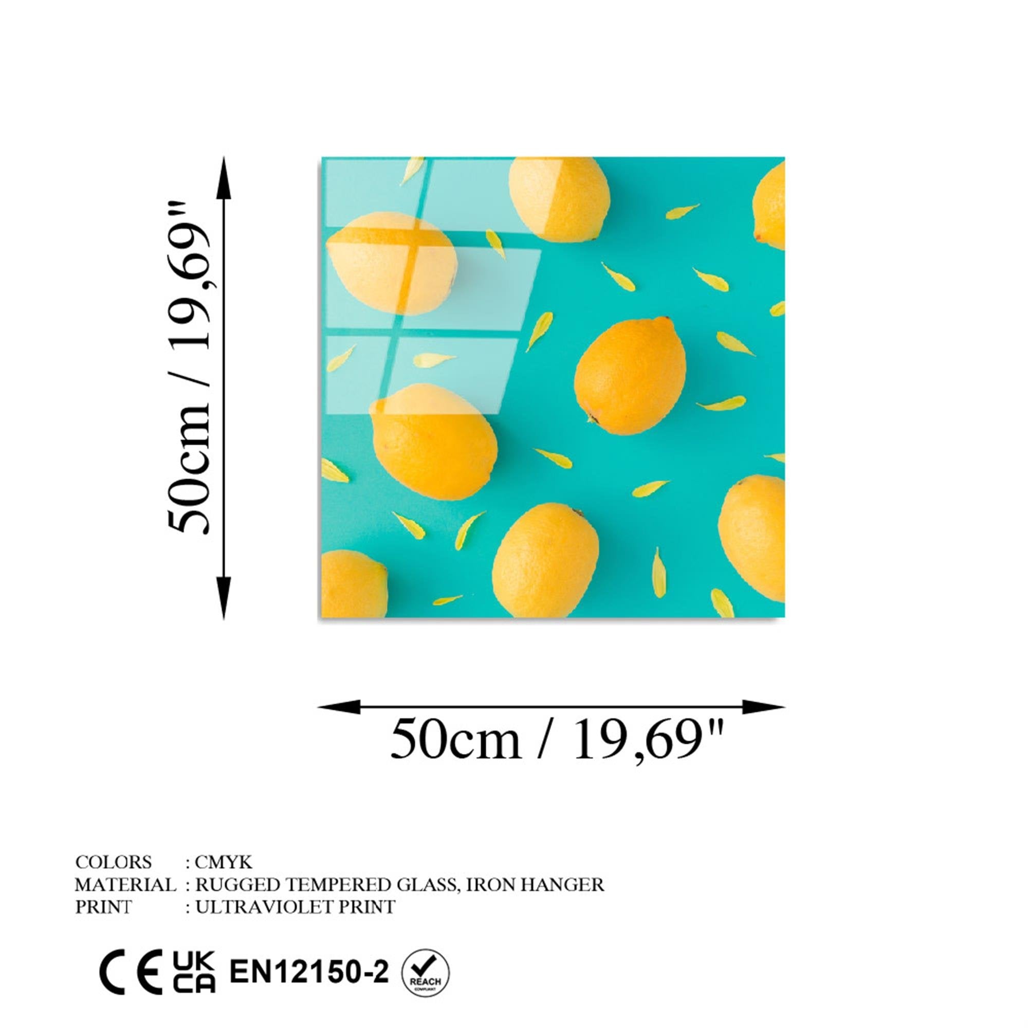 UV-829 Baskılı Cam Kare Duvar Tablosu | ByLamp