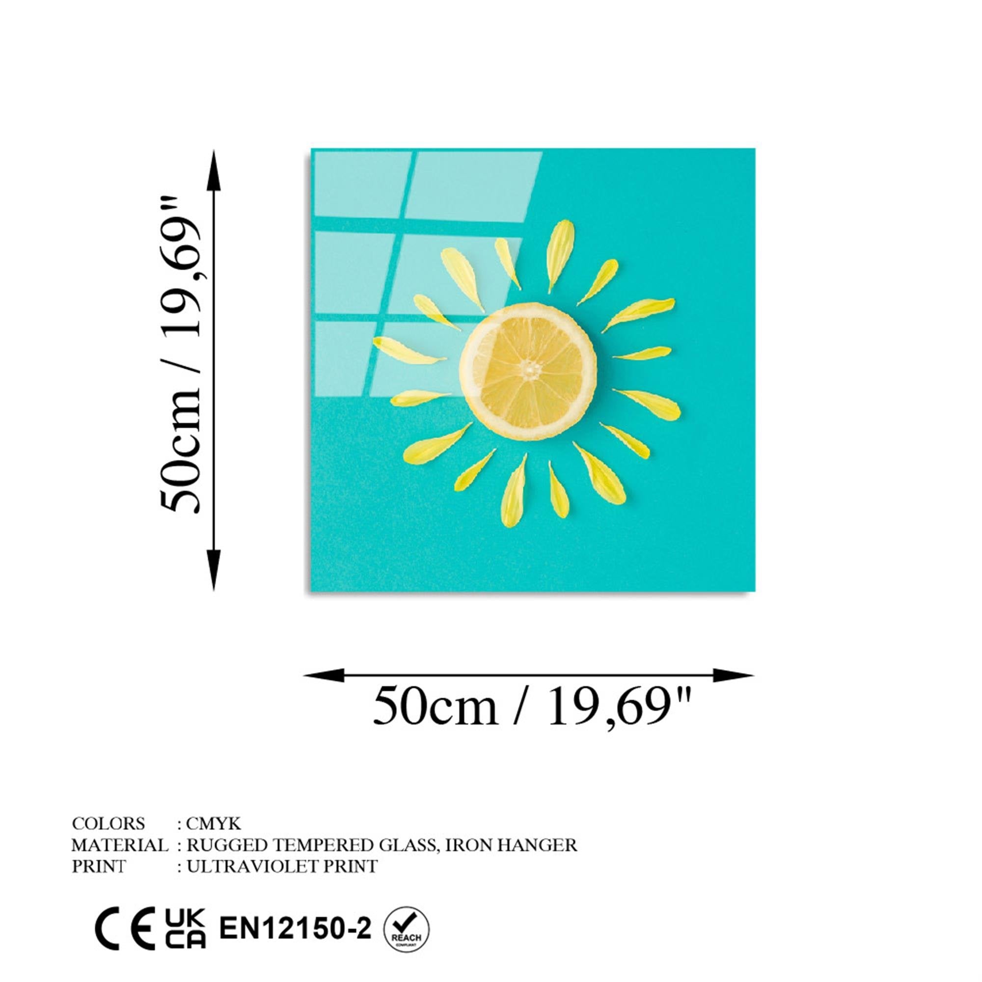 UV-830 Baskılı Cam Kare Duvar Tablosu | ByLamp