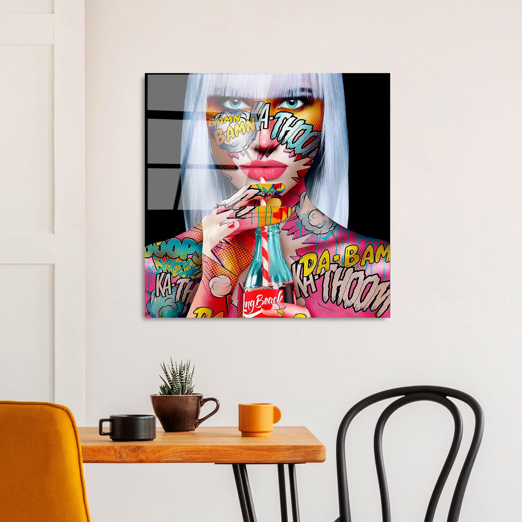 UV-837 Baskılı Cam Kare Duvar Tablosu | ByLamp