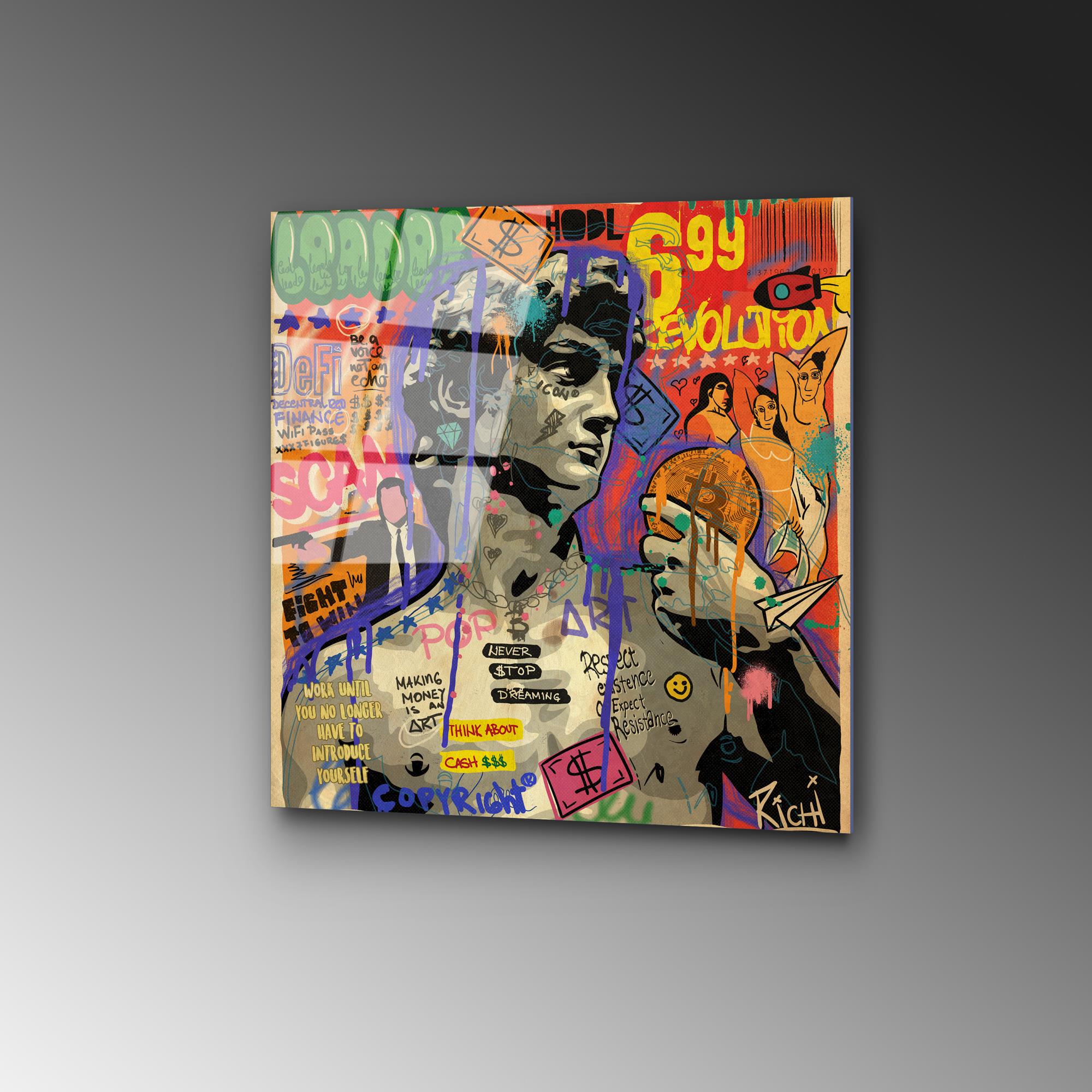 UV-839 Baskılı Cam Kare Duvar Tablosu | ByLamp