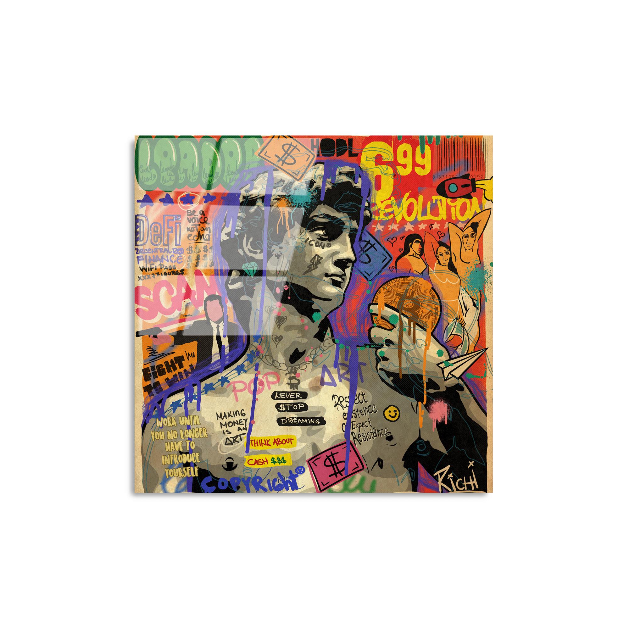 UV-839 Baskılı Cam Kare Duvar Tablosu | ByLamp