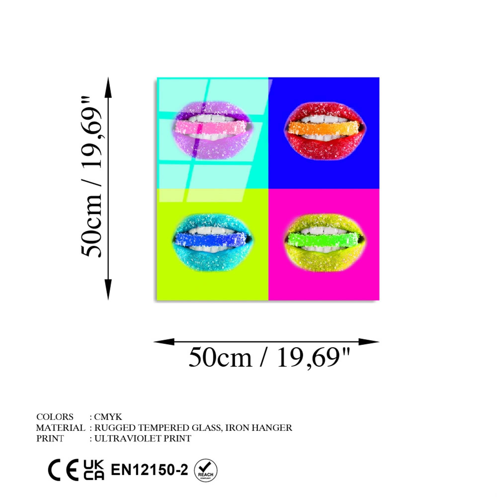 UV-841 Baskılı Cam Kare Duvar Tablosu | ByLamp