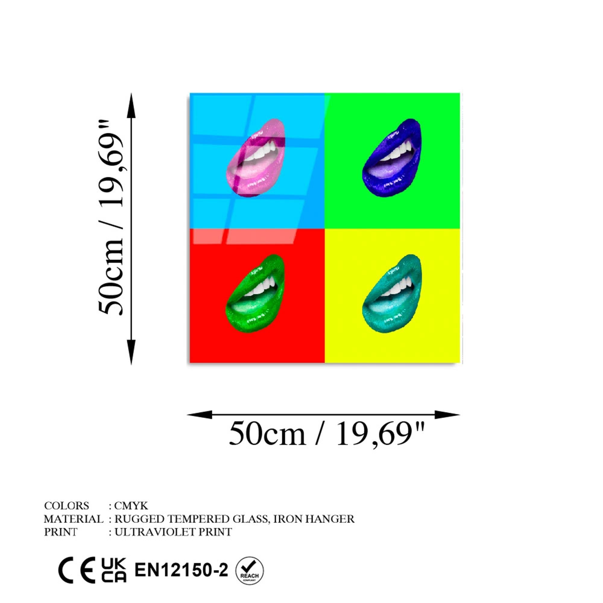 UV-842 Baskılı Cam Kare Duvar Tablosu | ByLamp