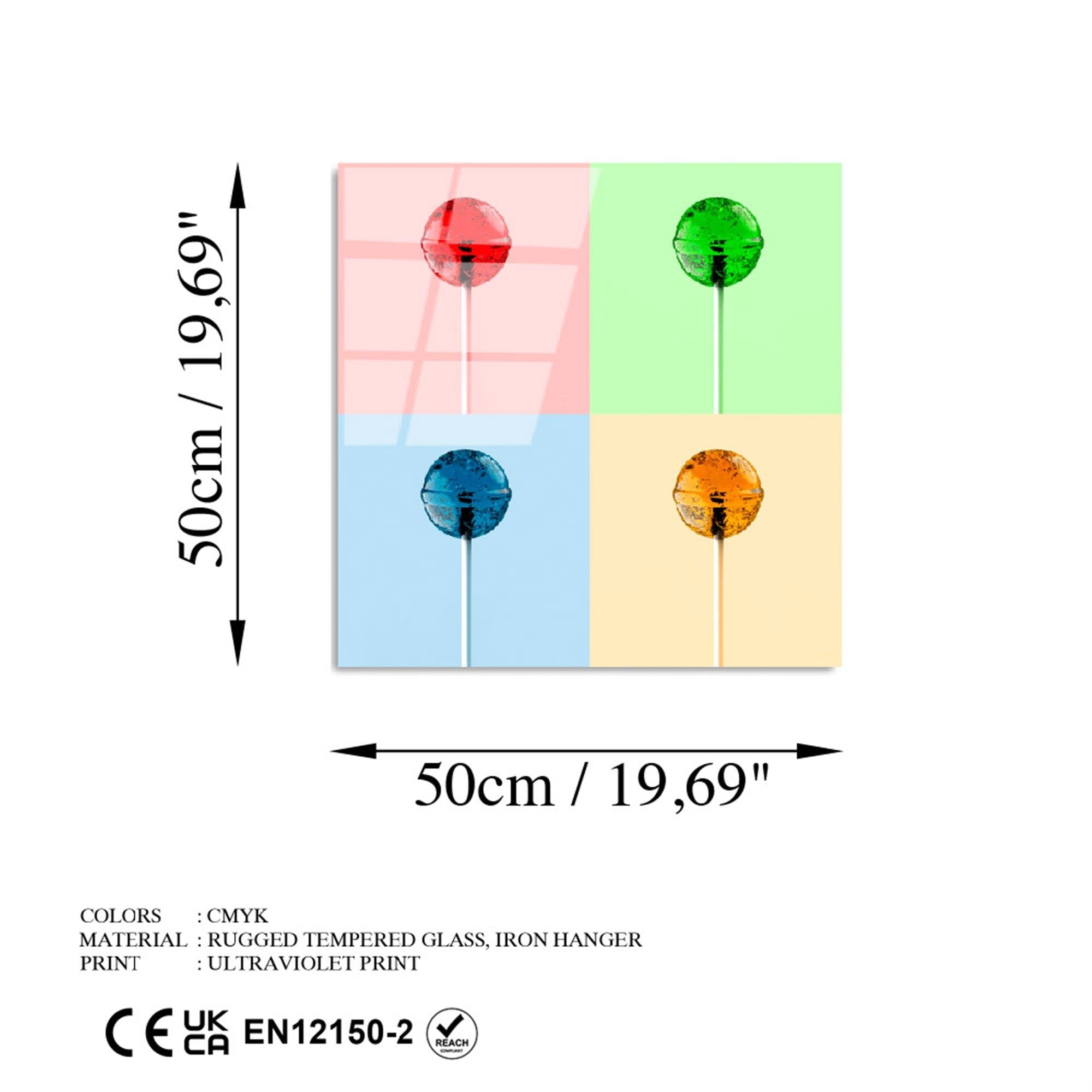 UV-843 Baskılı Cam Kare Duvar Tablosu | ByLamp