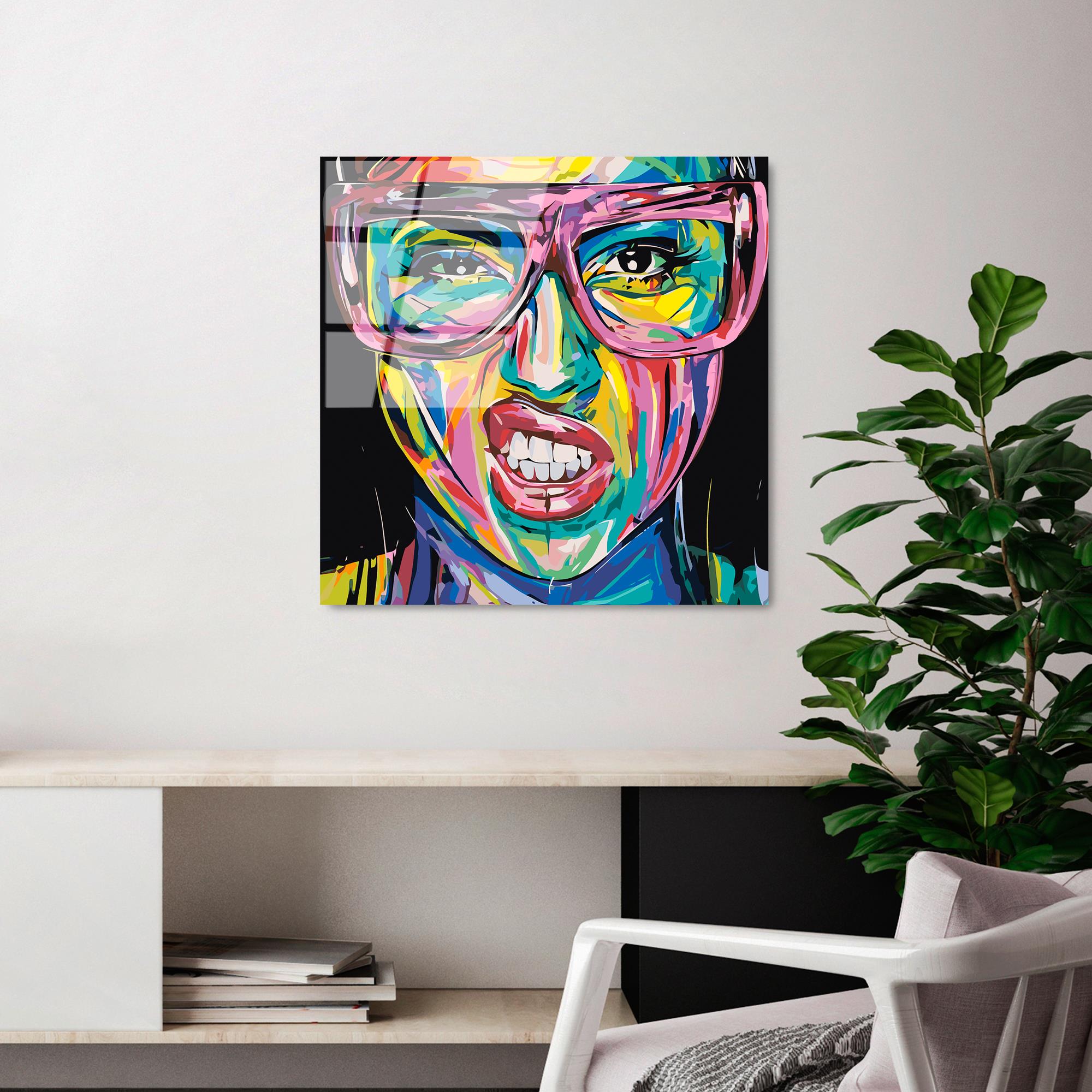 UV-844 Baskılı Cam Kare Duvar Tablosu | ByLamp