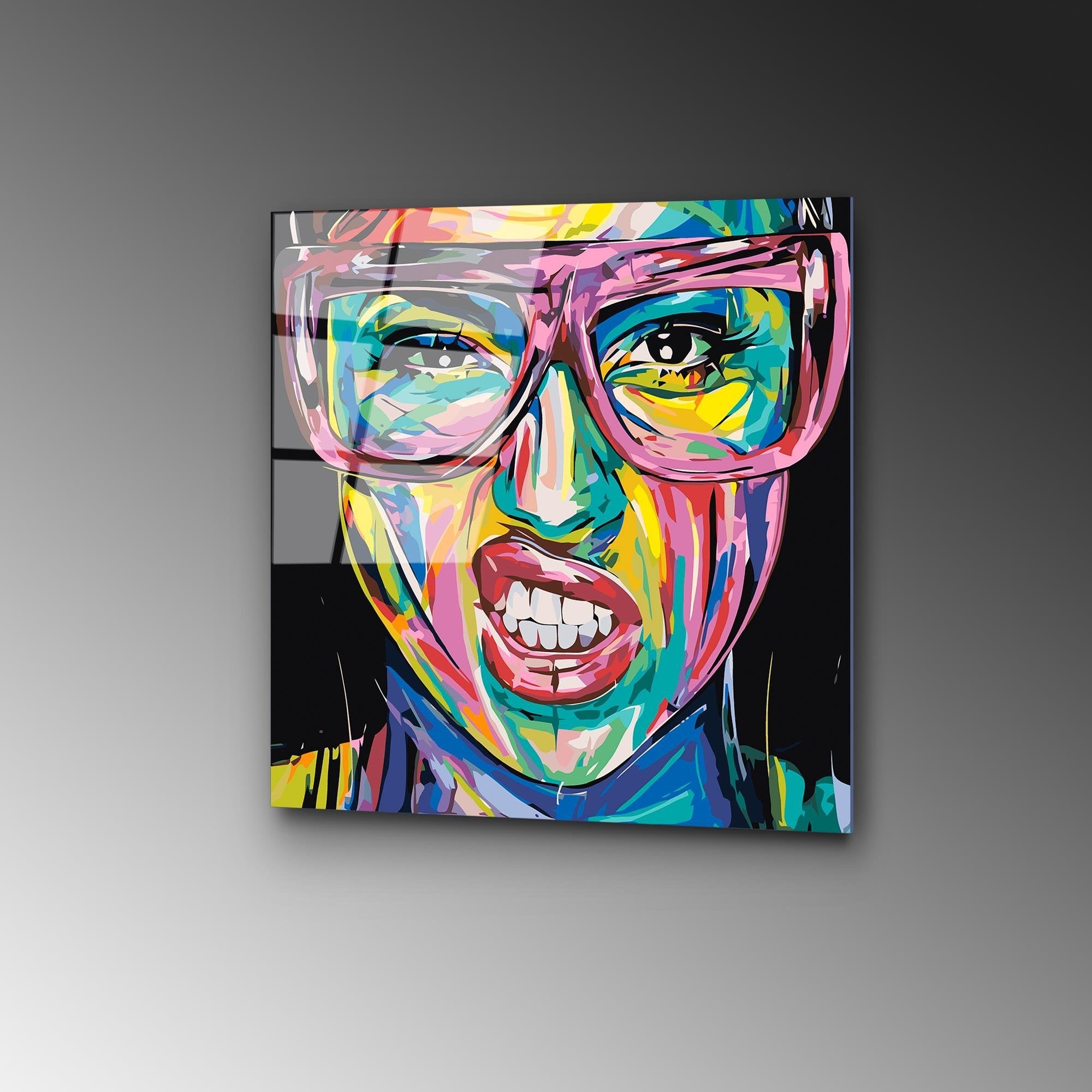 UV-844 Baskılı Cam Kare Duvar Tablosu | ByLamp