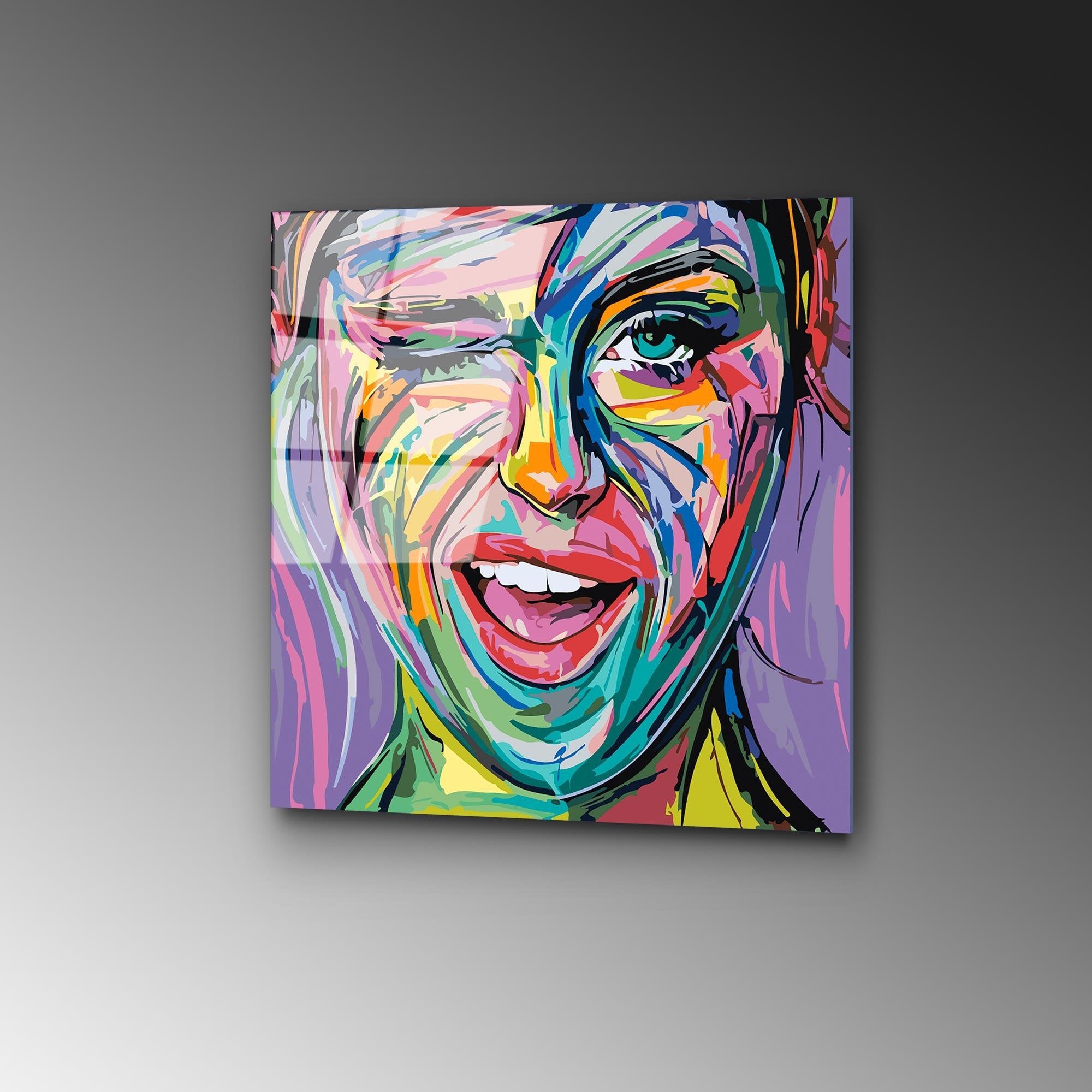 UV-845 Baskılı Cam Kare Duvar Tablosu | ByLamp