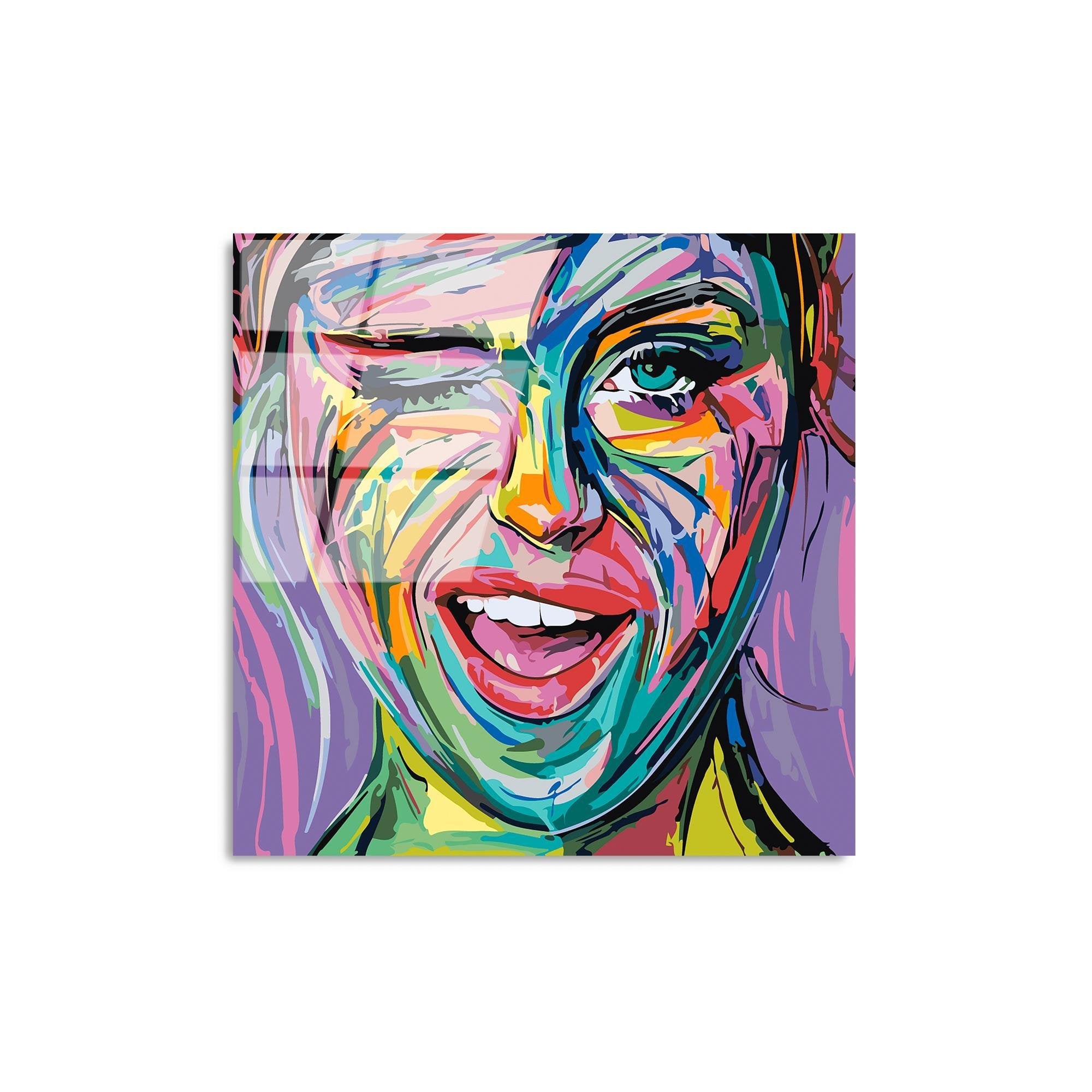 UV-845 Baskılı Cam Kare Duvar Tablosu | ByLamp