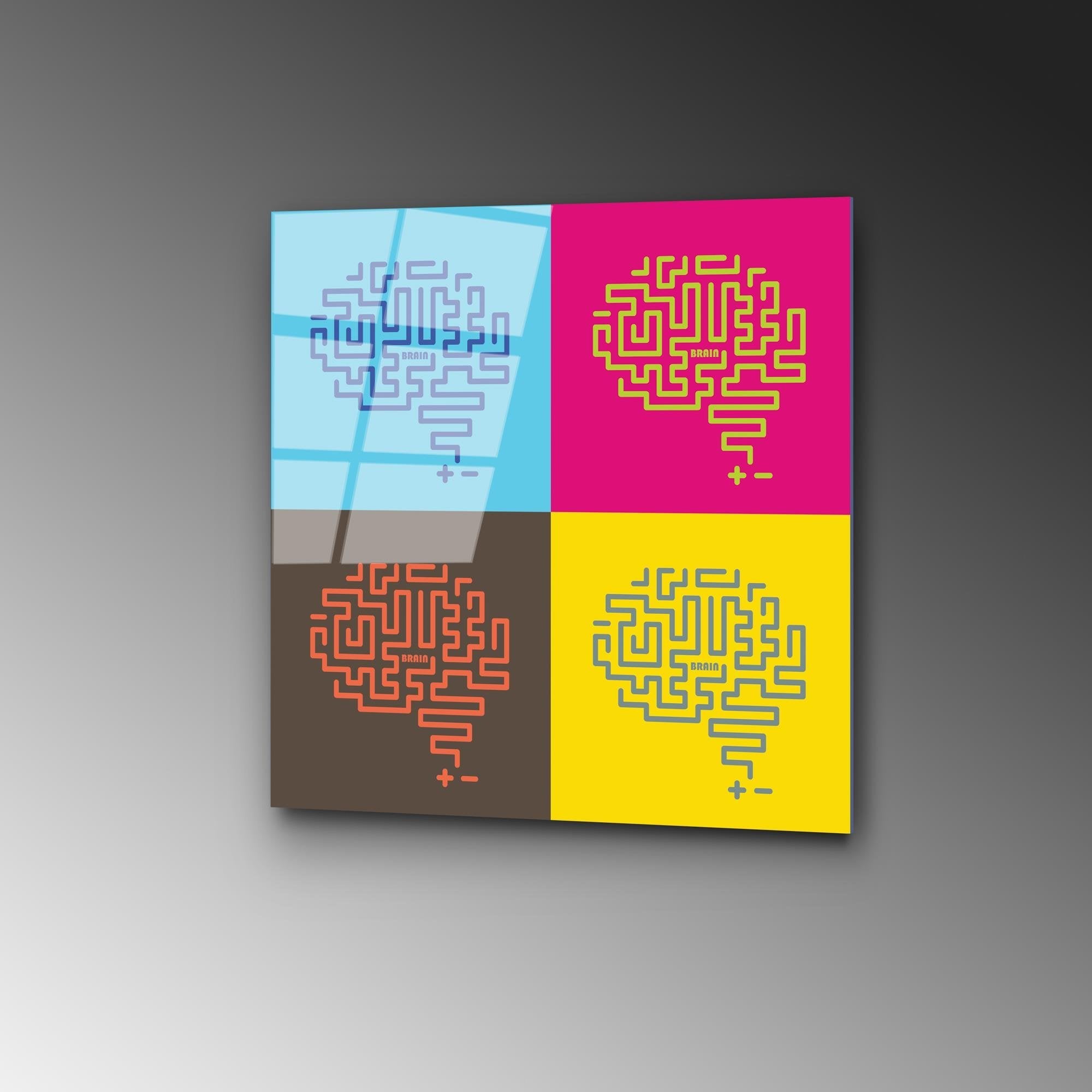 UV-847 Baskılı Cam Kare Duvar Tablosu | ByLamp