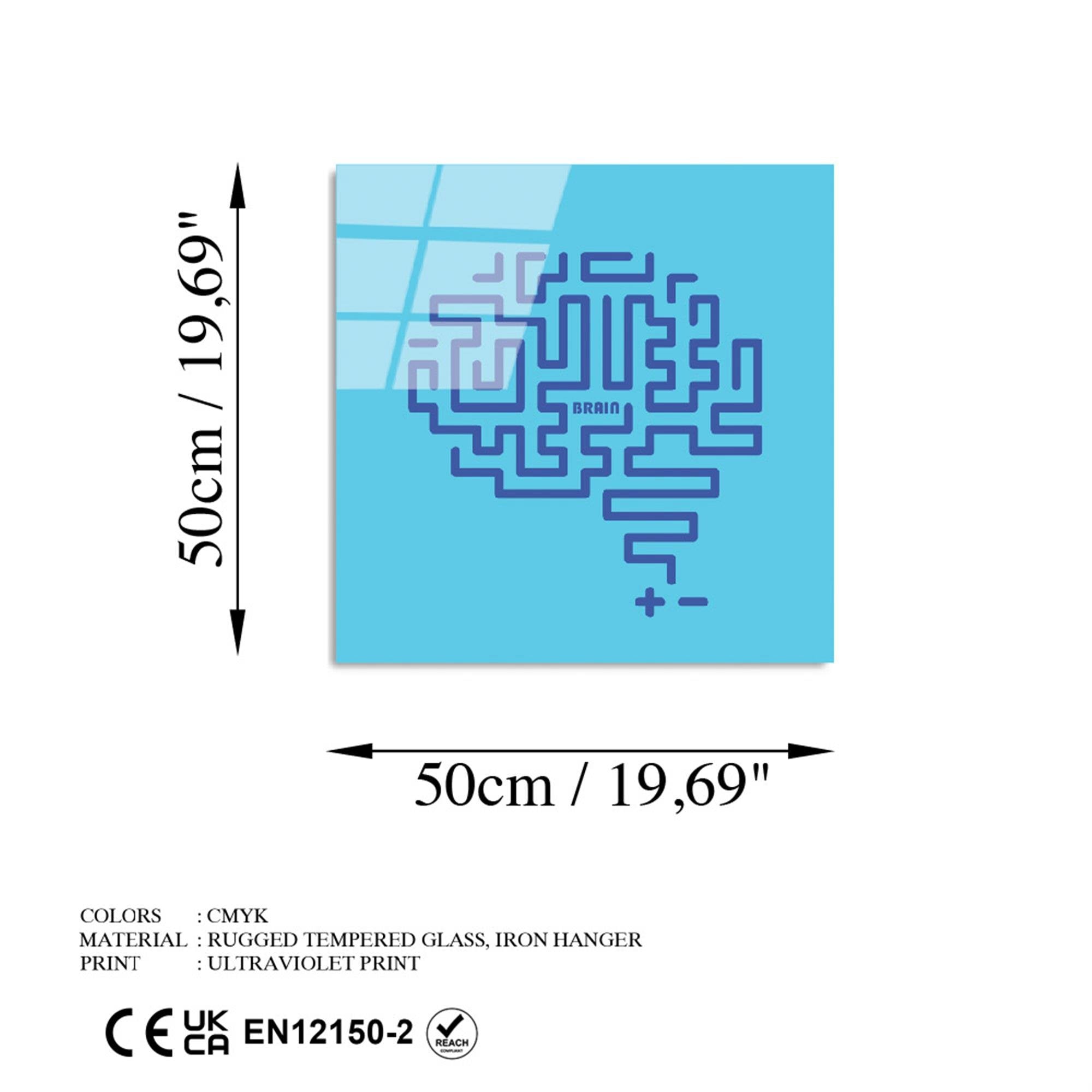 UV-848 Baskılı Cam Kare Duvar Tablosu | ByLamp
