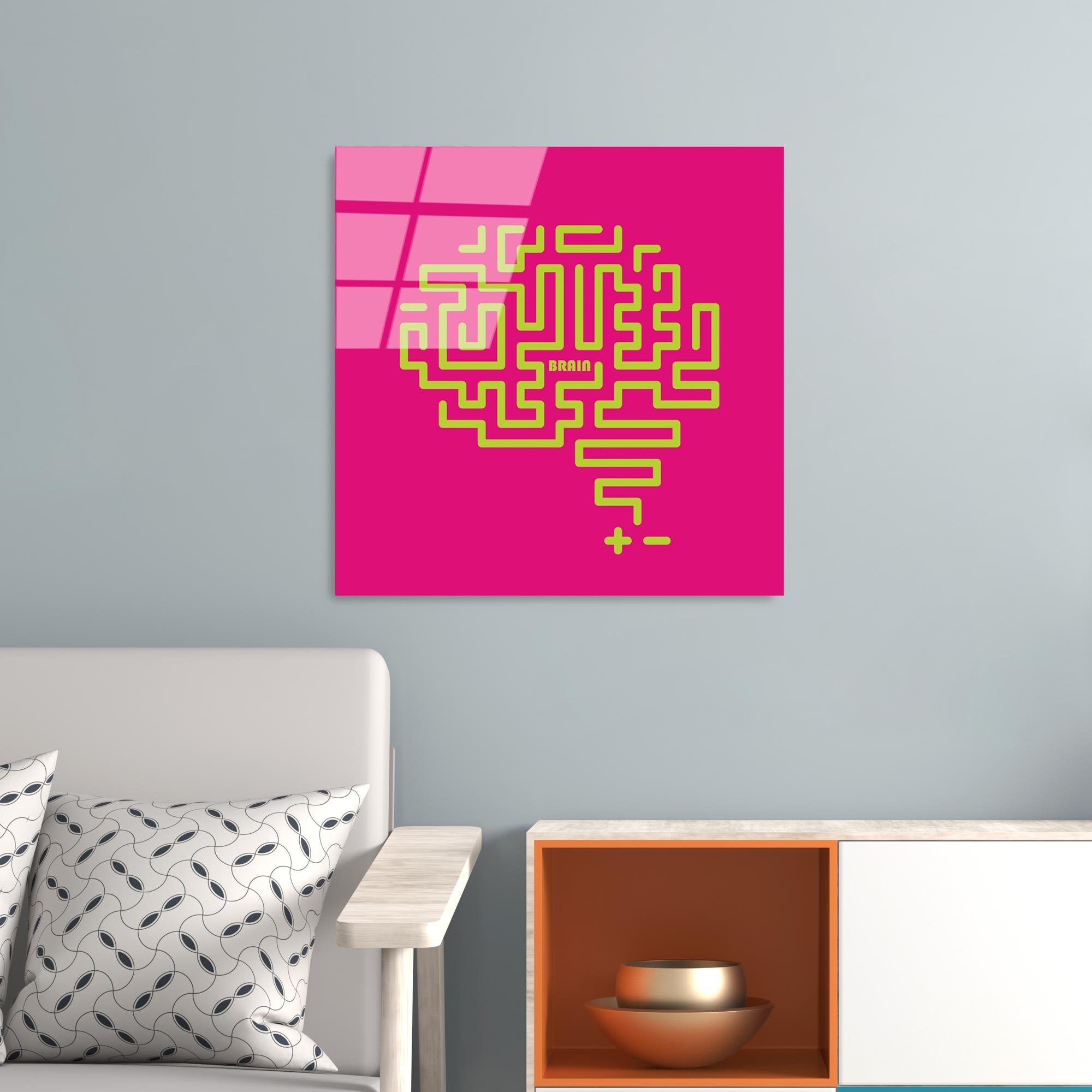 UV-849 Baskılı Cam Kare Duvar Tablosu | ByLamp