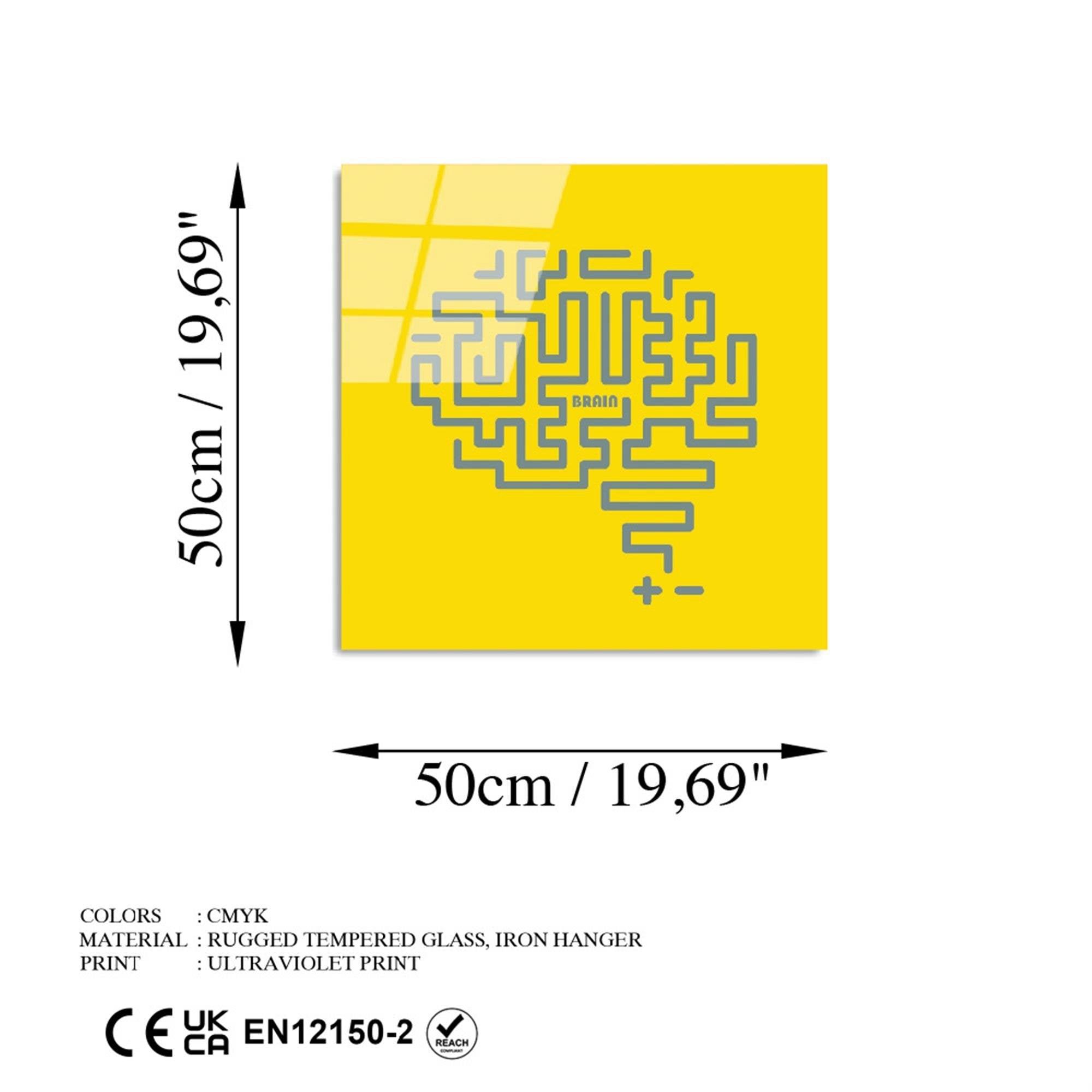 UV-850 Baskılı Cam Kare Duvar Tablosu | ByLamp