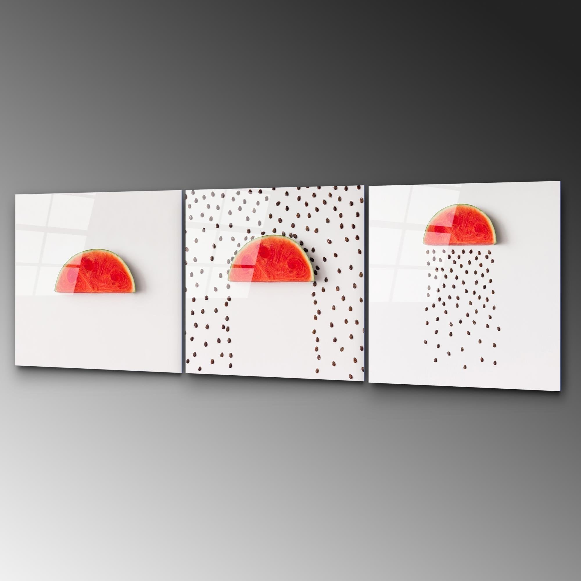 UV-853 Baskılı Cam 3'lü Set Duvar Tablosu | ByLamp